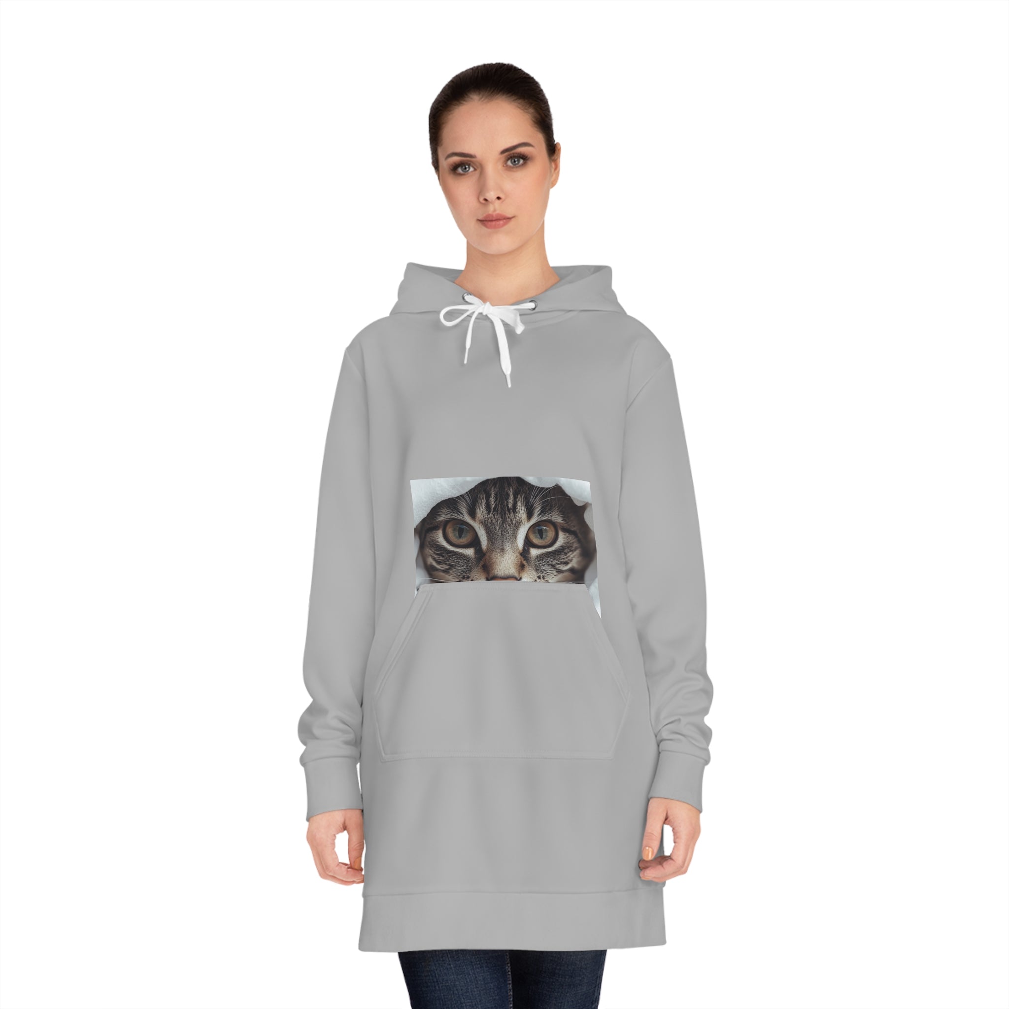 Robe à capuche Peekaboo Chat Tabby | Pull à motif chat, Vêtements mignons pour animaux
