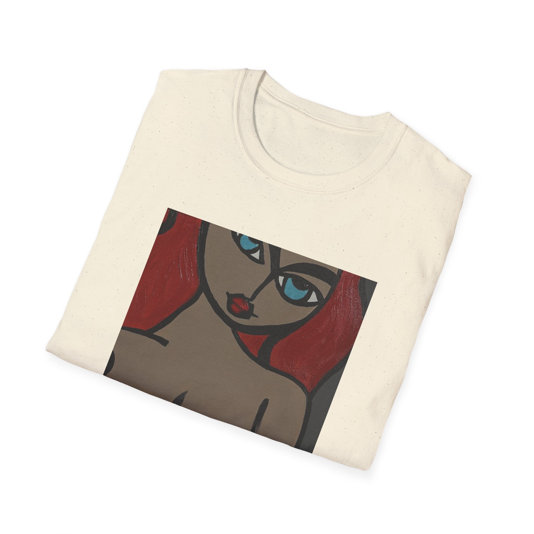 Nude Woman Painter Print T-Shirt | Artistic Figurative Illustration, Fine Art Tee, Tasteful Nude Portrait Print, Hand-Painted, Gallery Style