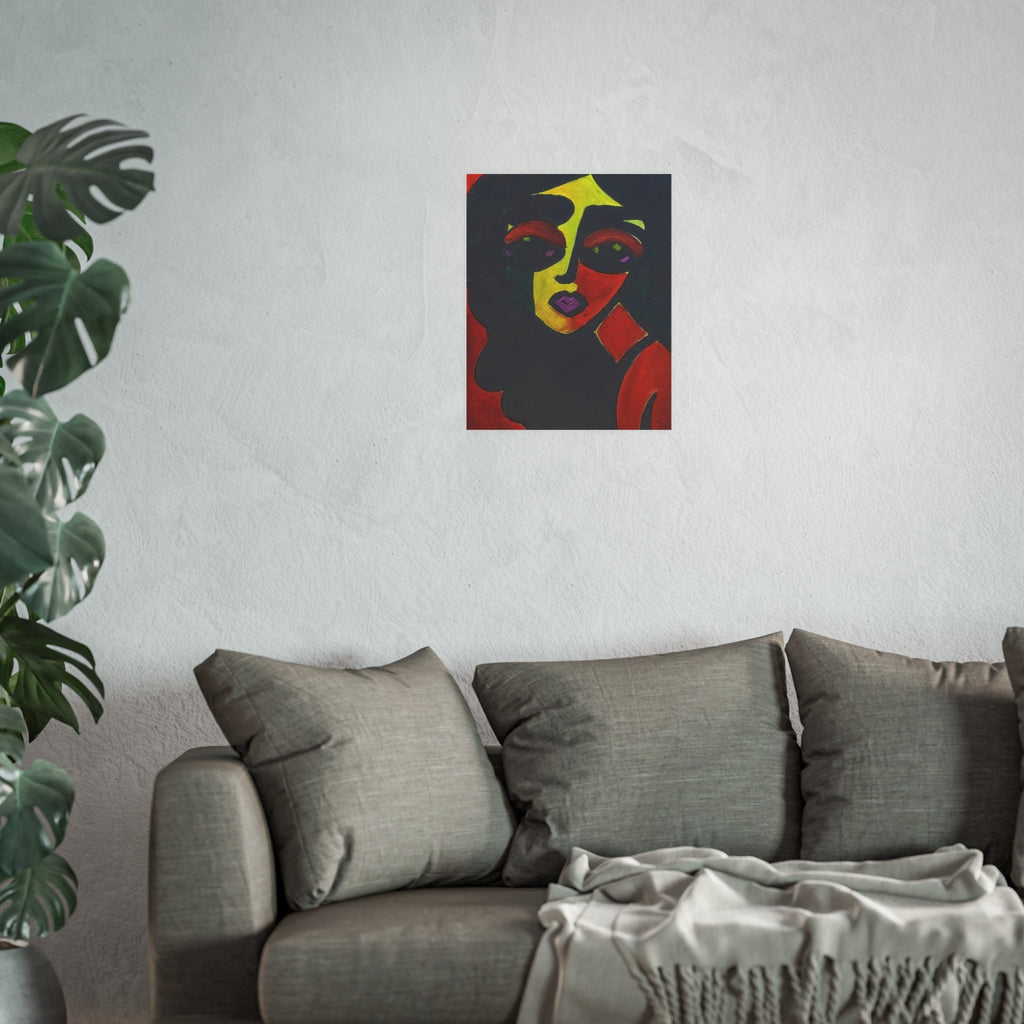 Poster, Abstract Pop Art Woman Poster | Satin & Archival Matte