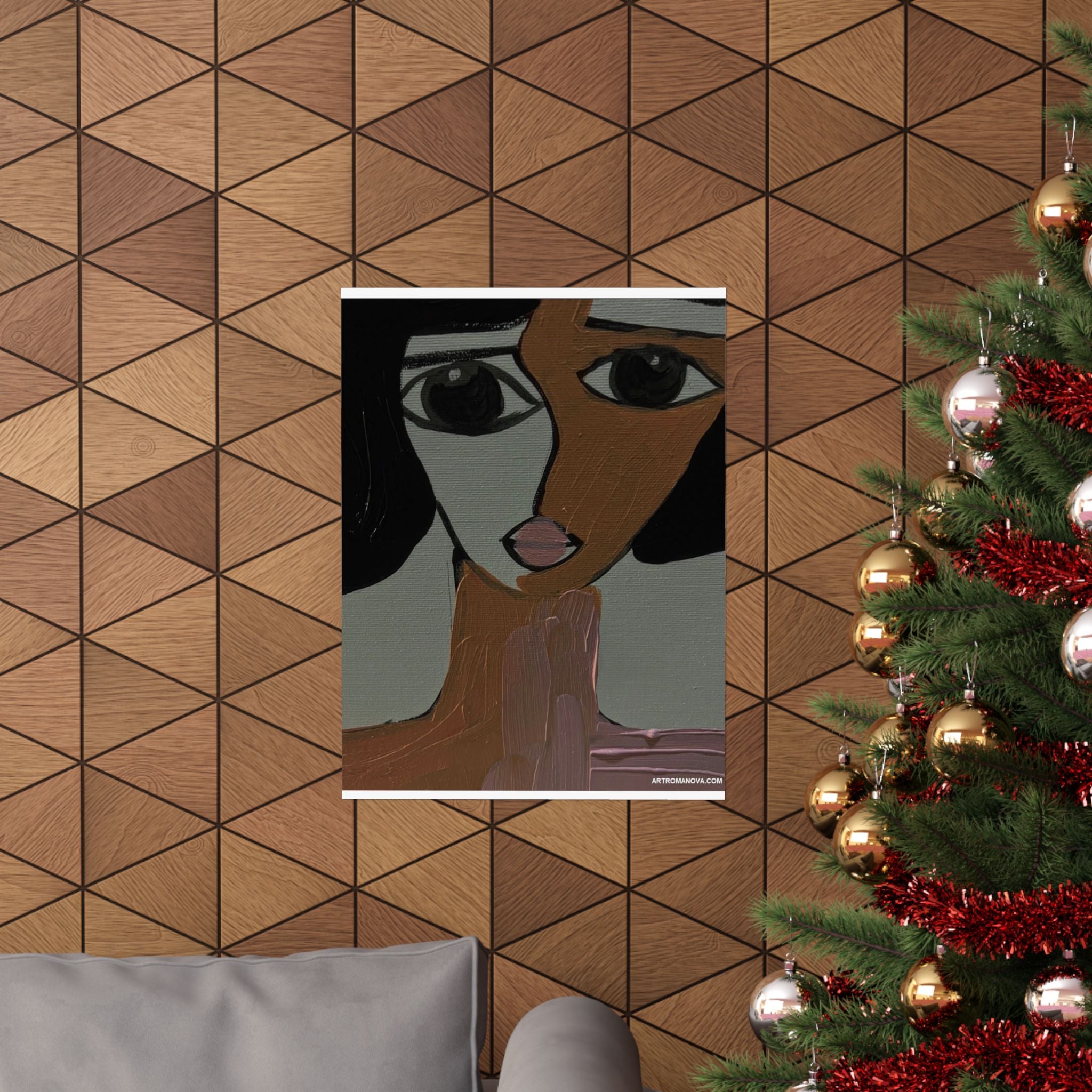 Affiche, Portrait abstrait | Art facial moderne