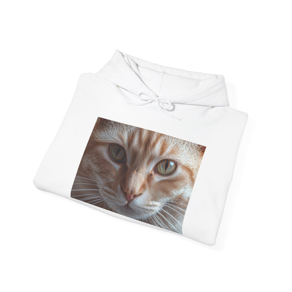 Sweat à capuche avec gros plan sur une tête de chat roux | Sweat-shirt portrait de chat