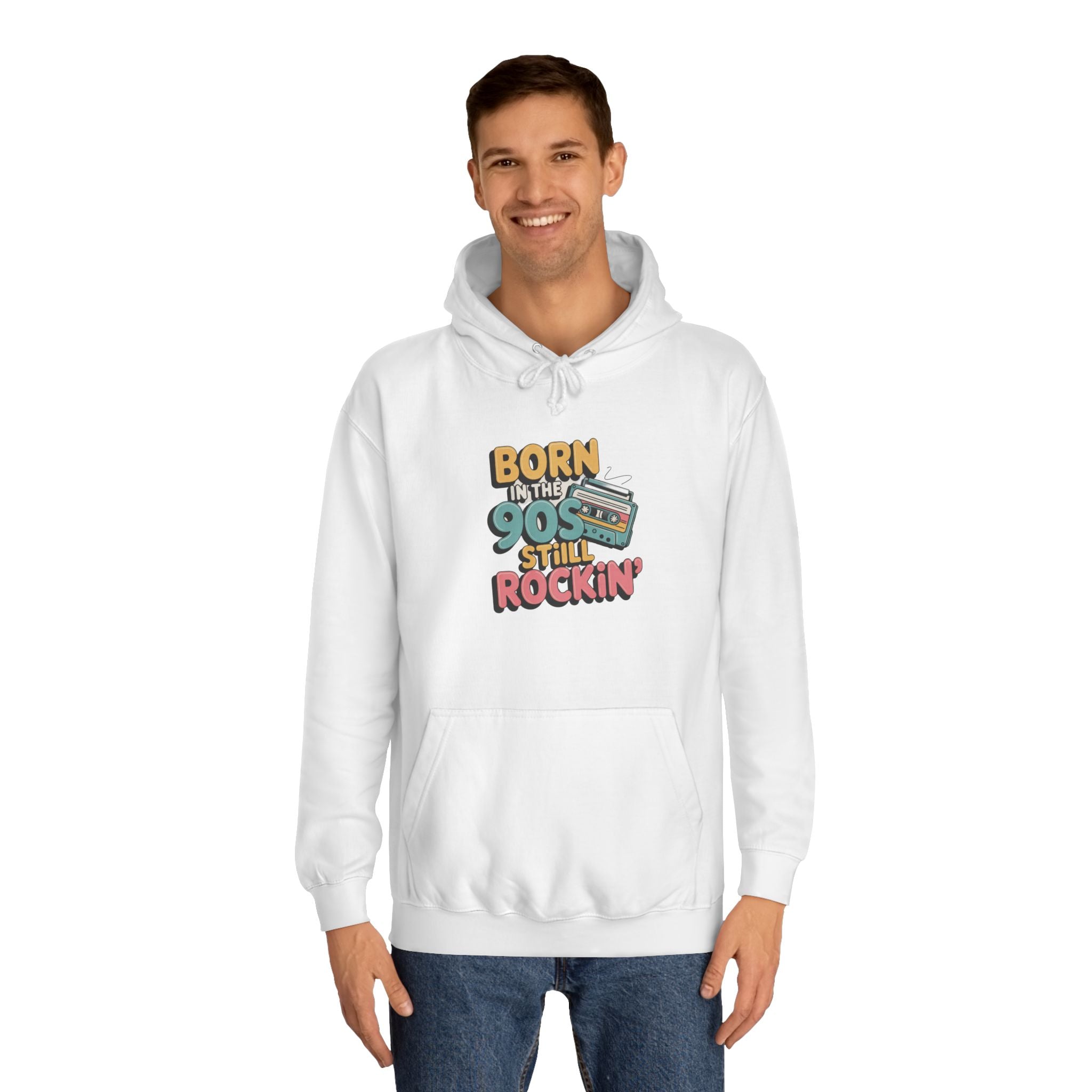 Born in the 90s Still Rockin Hoodie | Retro Cassette 90s Nostalgia