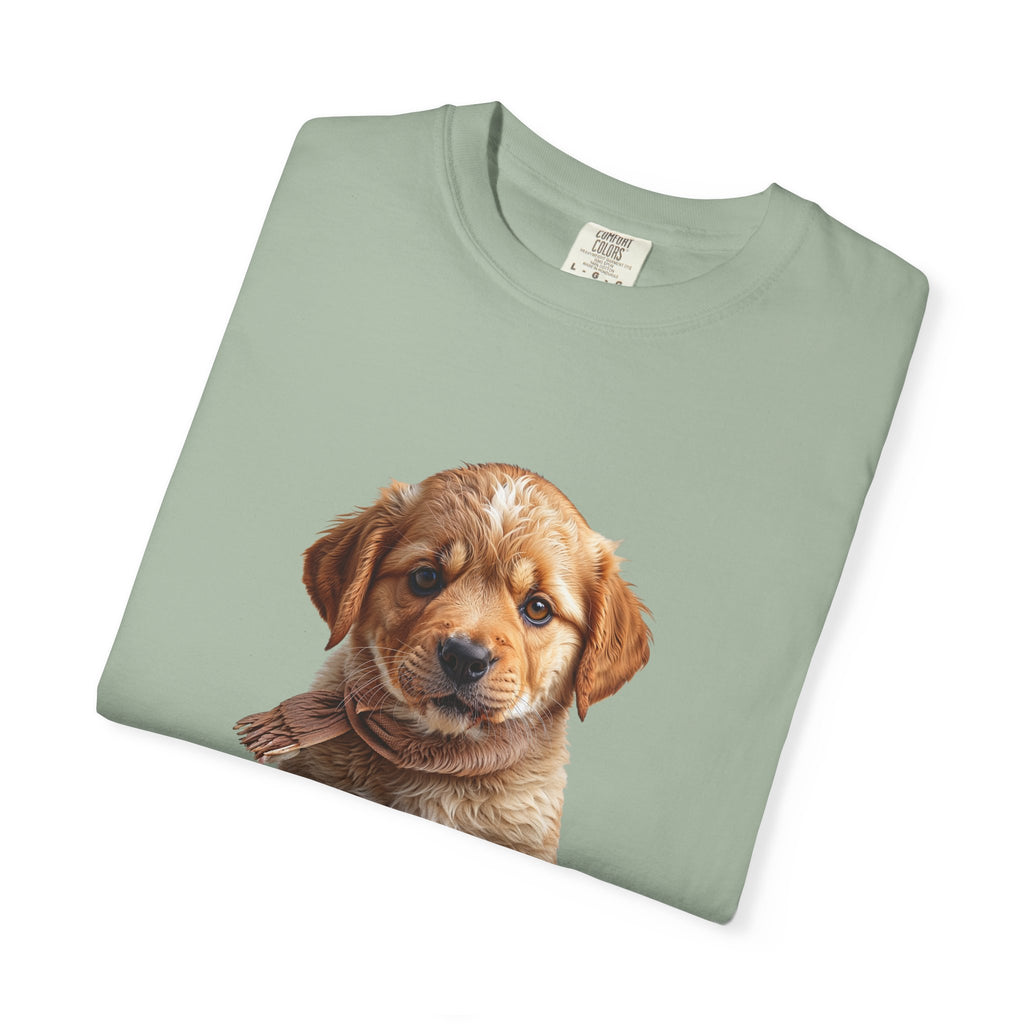 T-shirt chiot Golden Retriever | T-shirt photo de chien mignon