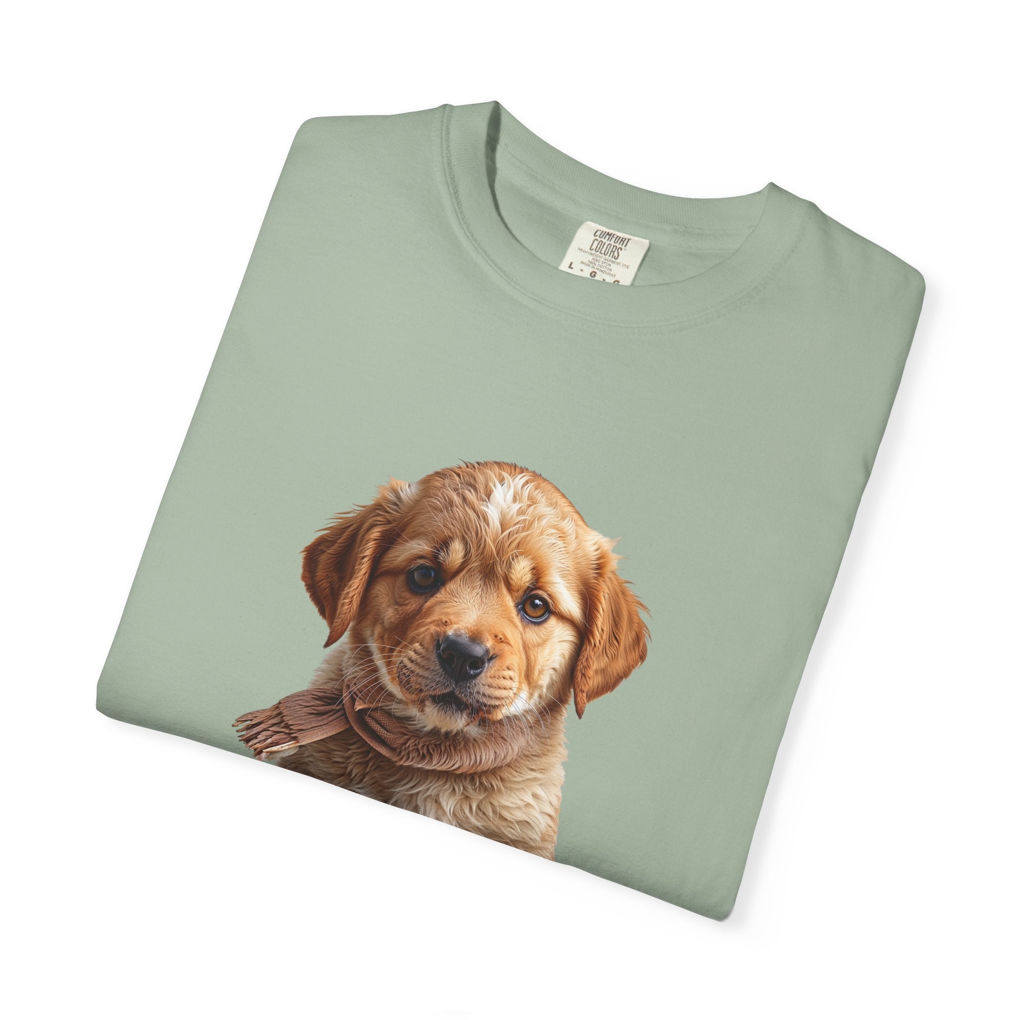 T-shirt chiot Golden Retriever | T-shirt photo de chien mignon