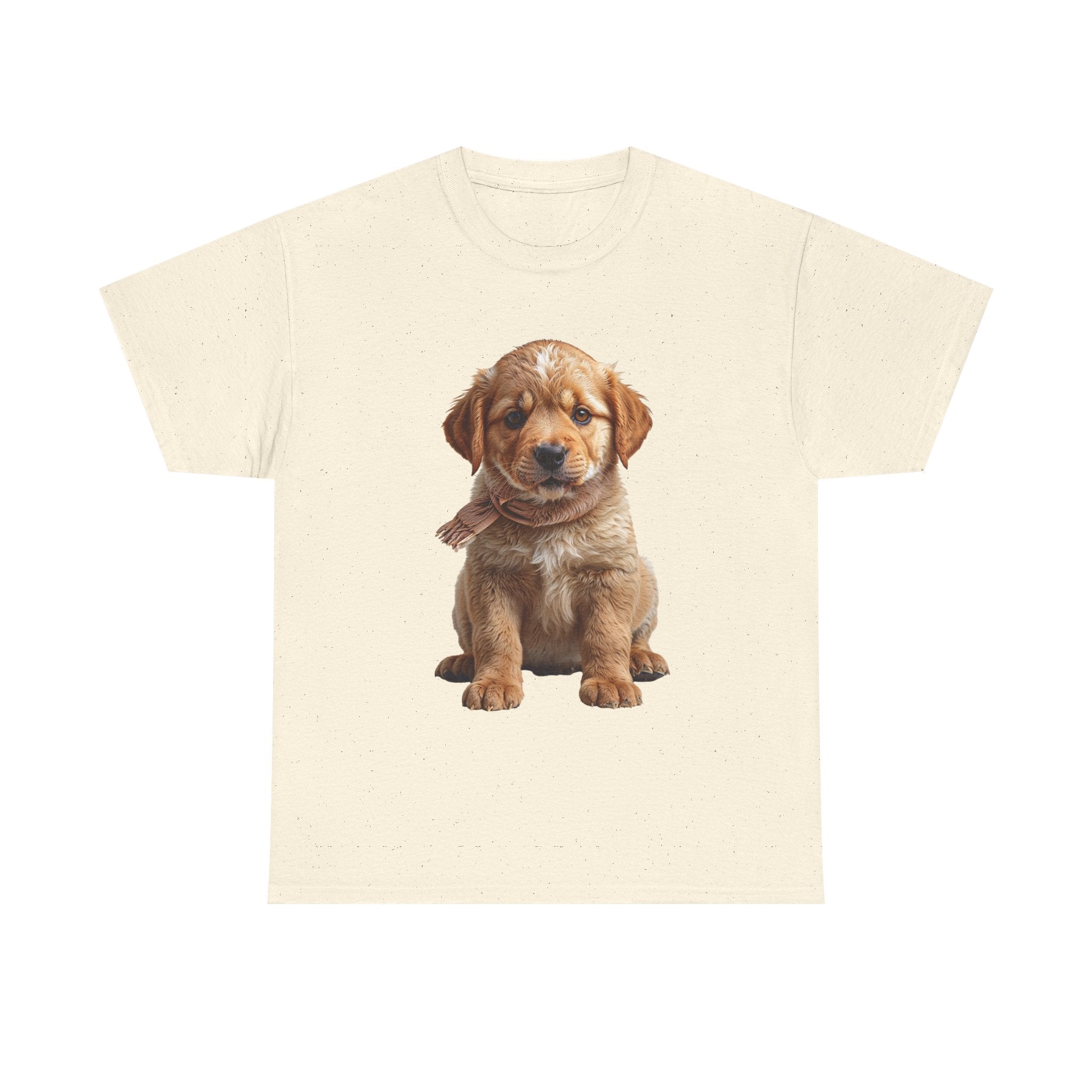 T-shirt chiot assis mignon | T-shirt chiot Golden Retriever