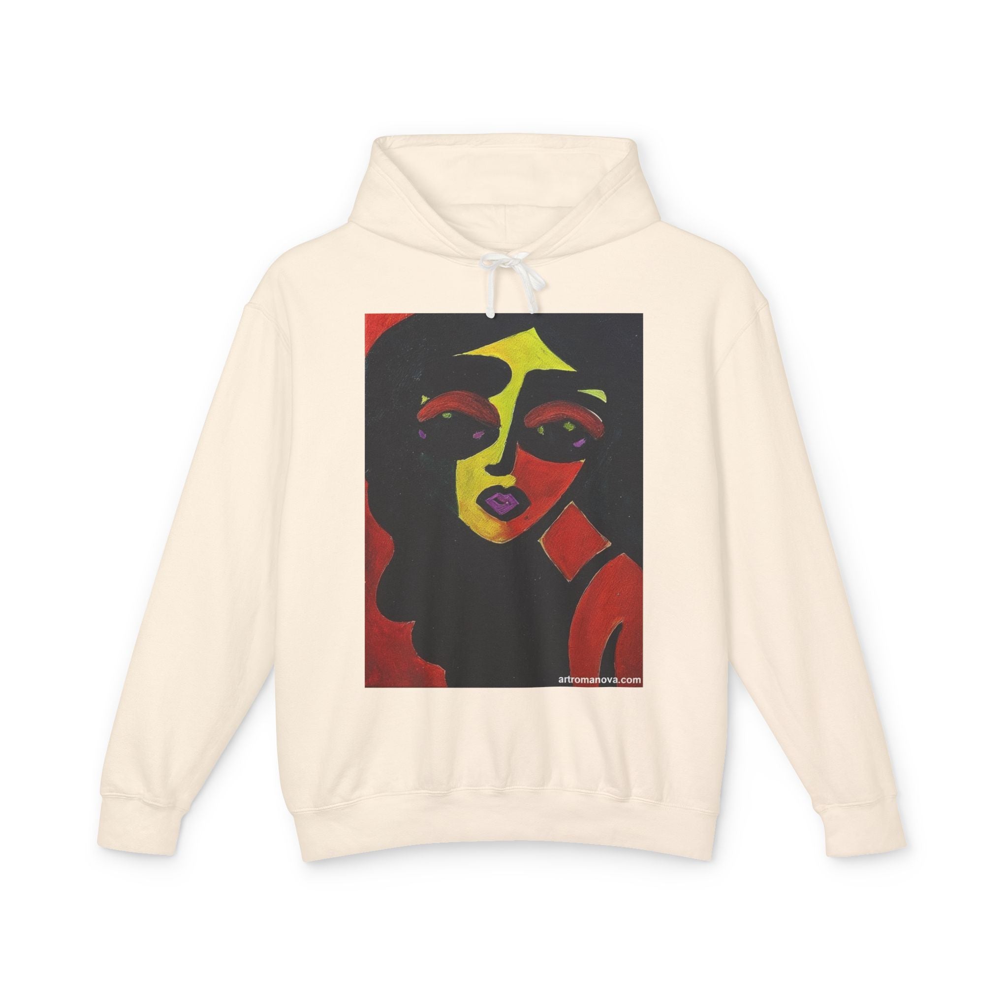Abstract Woman Face Portrait Hoodie | Minimal Line Art, Modern Portrait Sweatshirt