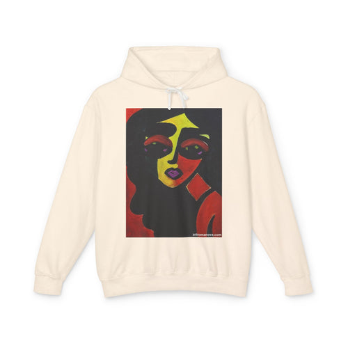 Abstract Woman Face Portrait Hoodie | Minimal Line Art, Modern Portrait Sweatshirt