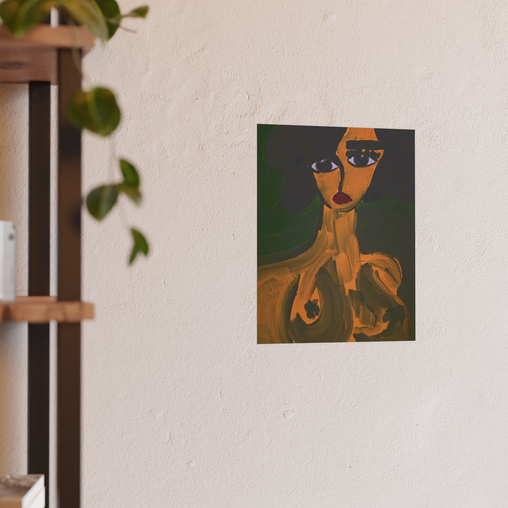Abstract Female Portrait Poster | Satin or Archival Matte Poster, contemporary art