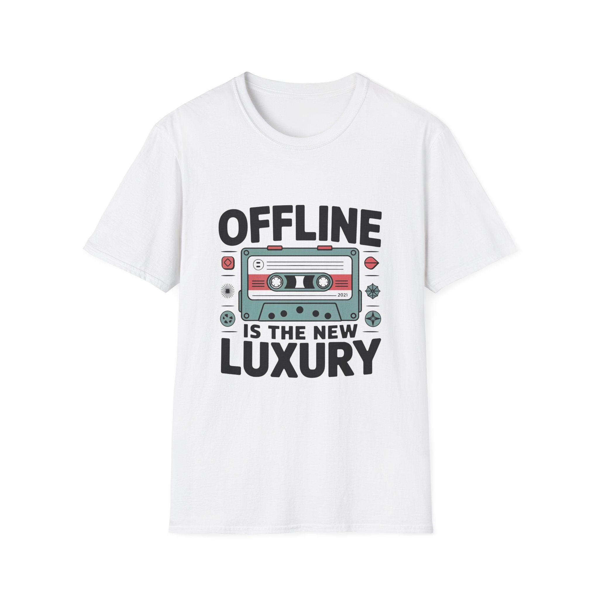 Offline Is The New Luxury T-Shirt | Cassette Tape Retro Tech Tee