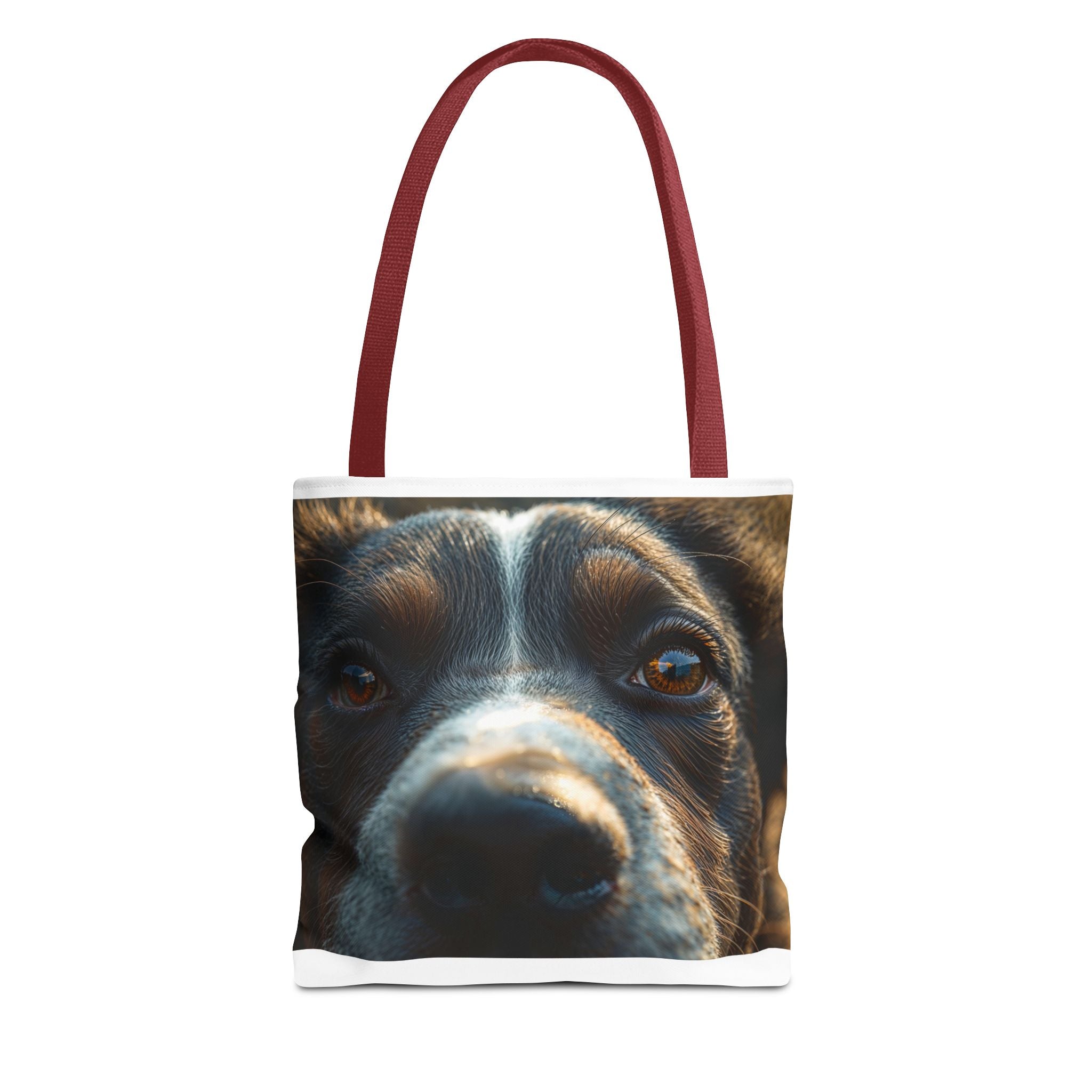 Sac fourre-tout avec gros plan sur la tête d'un chien | Portrait de chiot mignon, impression photo