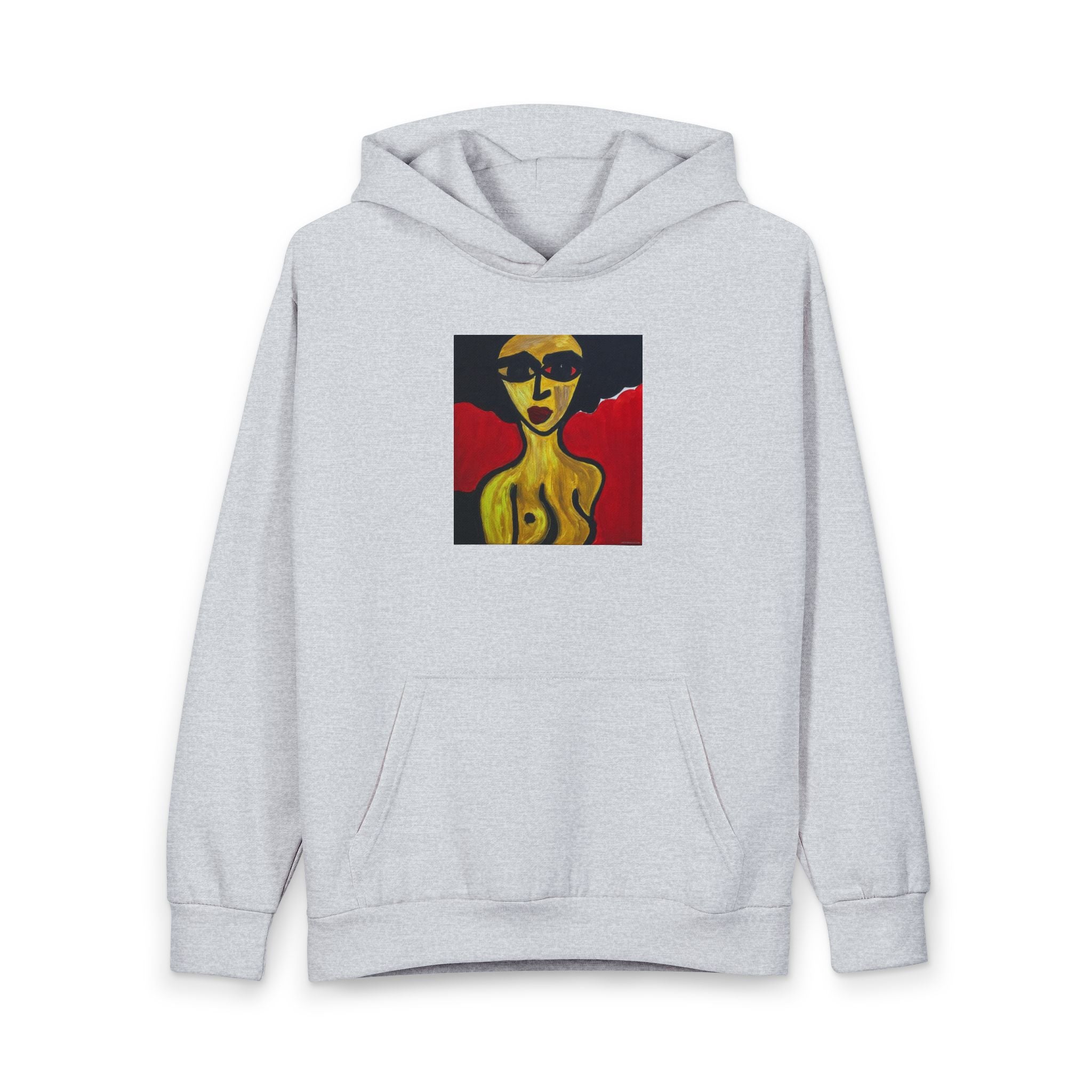 Original Art Printed Hoodie, Wearable Art Pullover, One-of-a-kind Art Hoodie, Contemporary Art