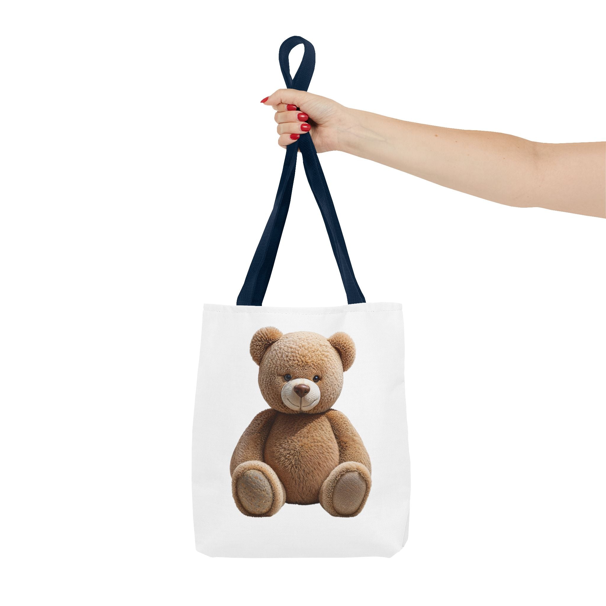 Sac fourre-tout mignon ours en peluche et chaton – Sac fourre-tout à imprimé animal mignon pour faire les courses et au quotidien