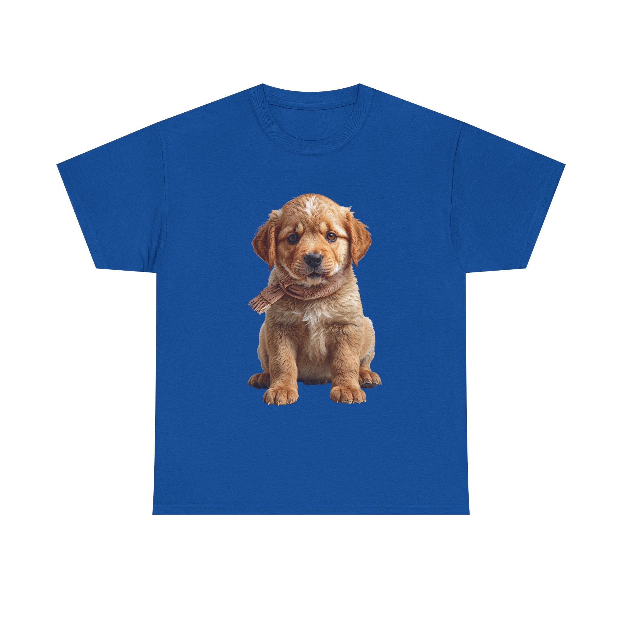 T-shirt chiot assis mignon | T-shirt chiot Golden Retriever