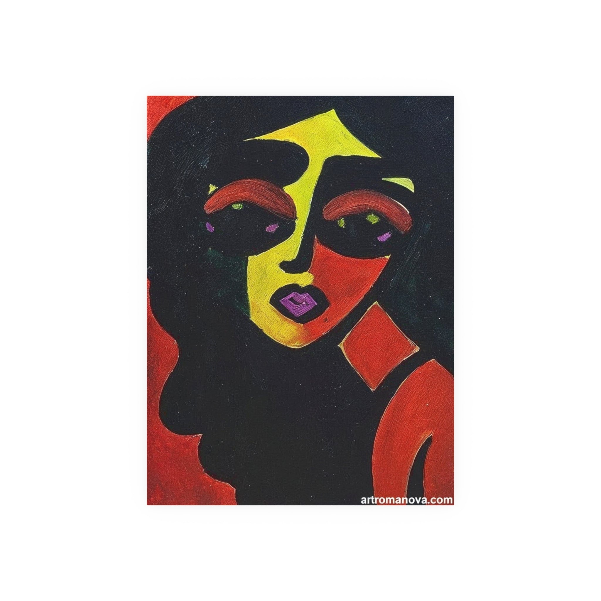 Poster, Abstract Pop Art Woman Poster | Satin & Archival Matte