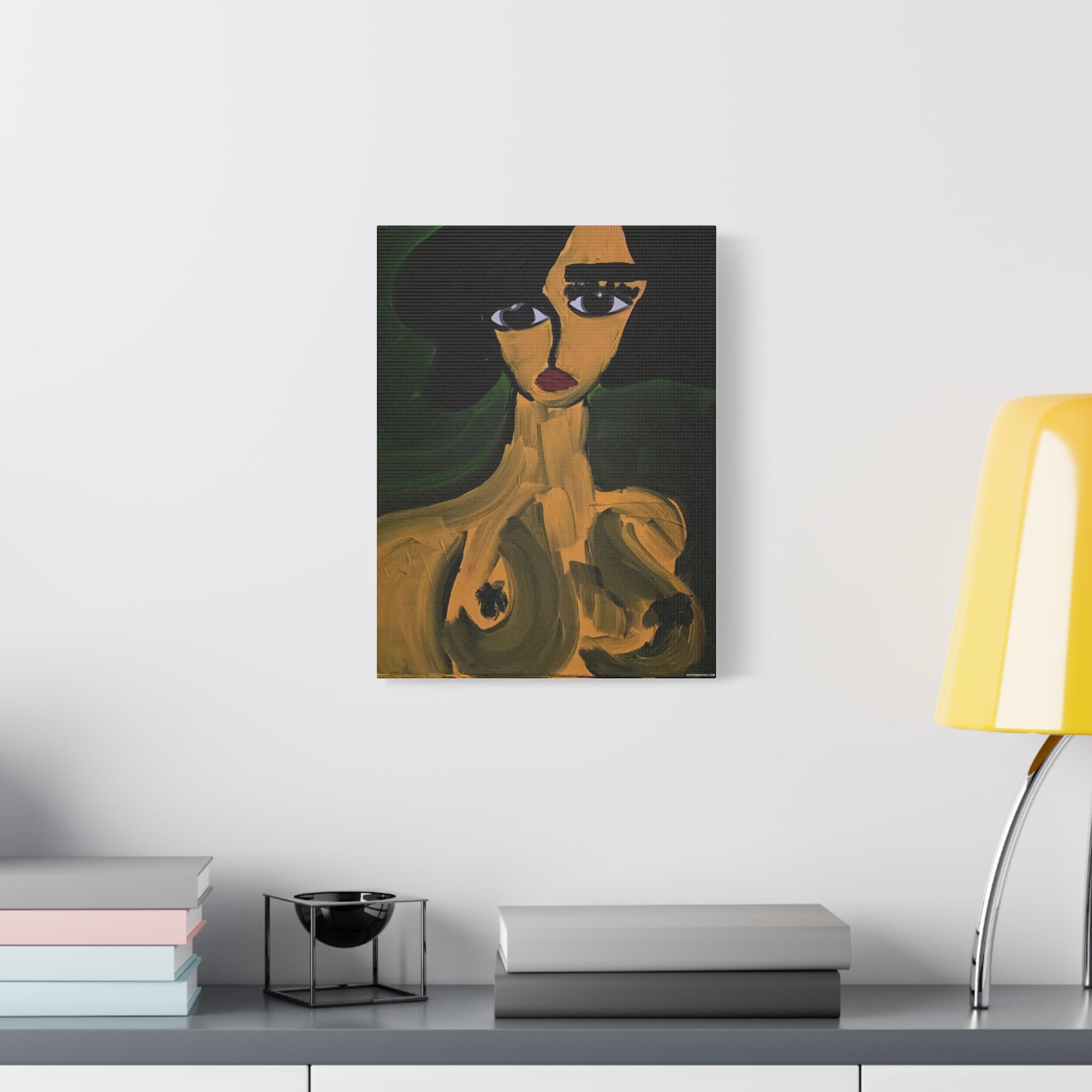 Toile de portrait abstrait | Art contemporain sur toile, art minimaliste