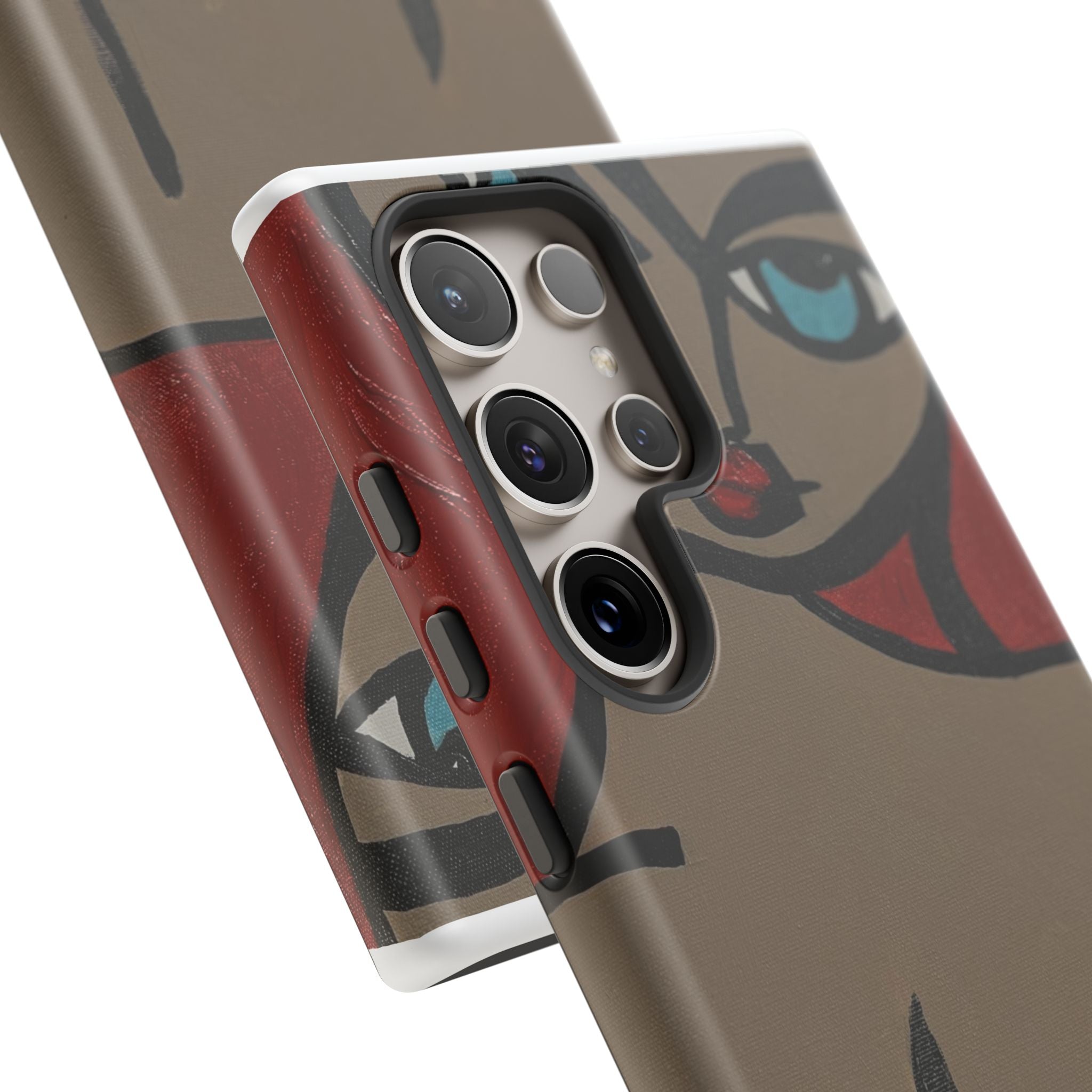 Coque de téléphone minimaliste | Figure féminine abstraite, faite main