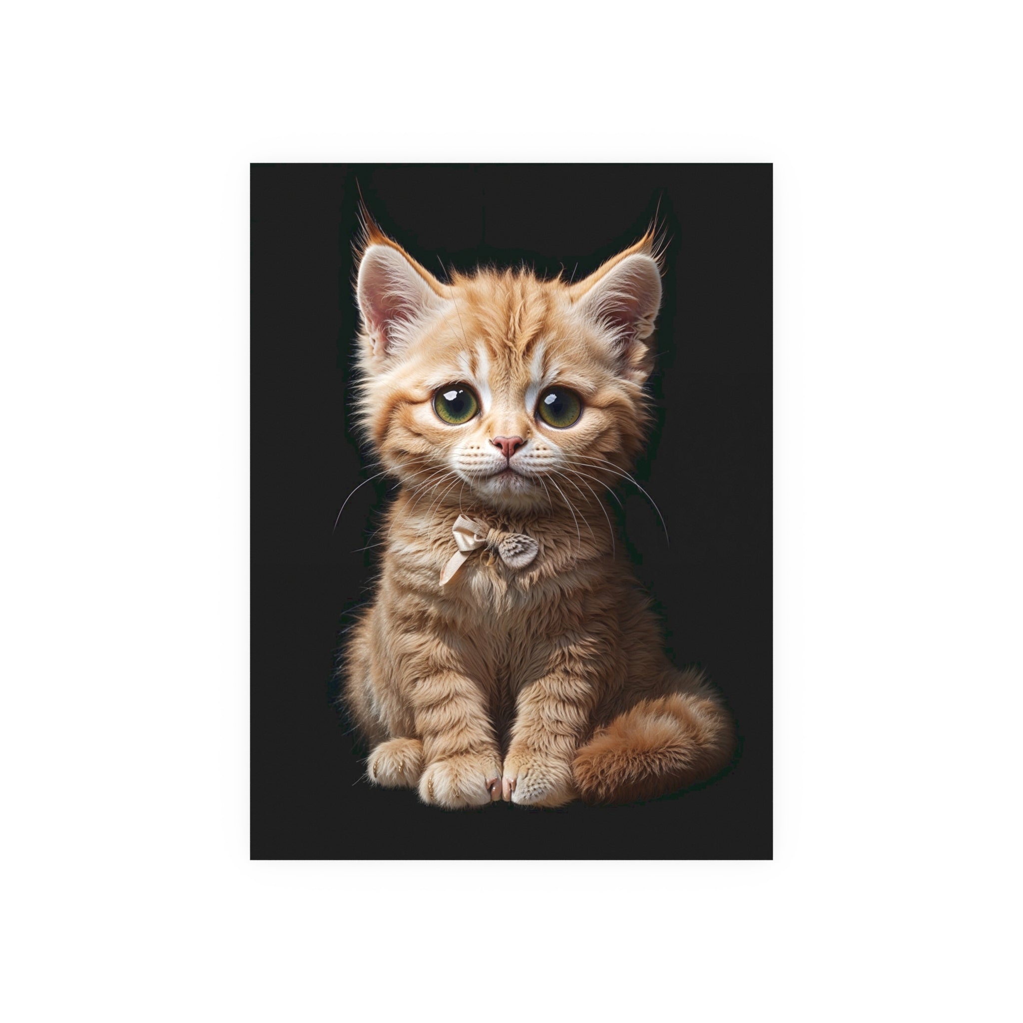 Adorable Kitten image Poster — Satin or Archival Matte Cat Wall Art, unique, limited edition