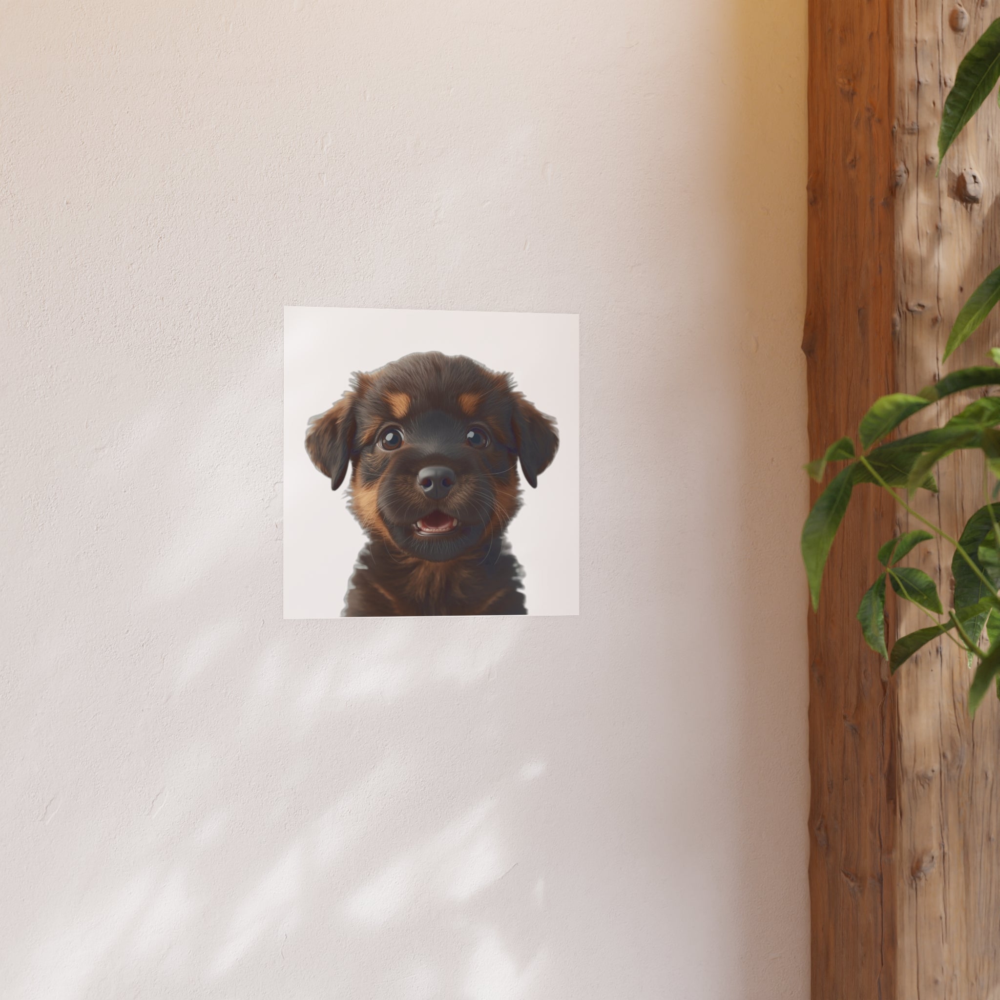 Smiling Rottweiler Puppy Poster | funny dog Poster, dog lover poster