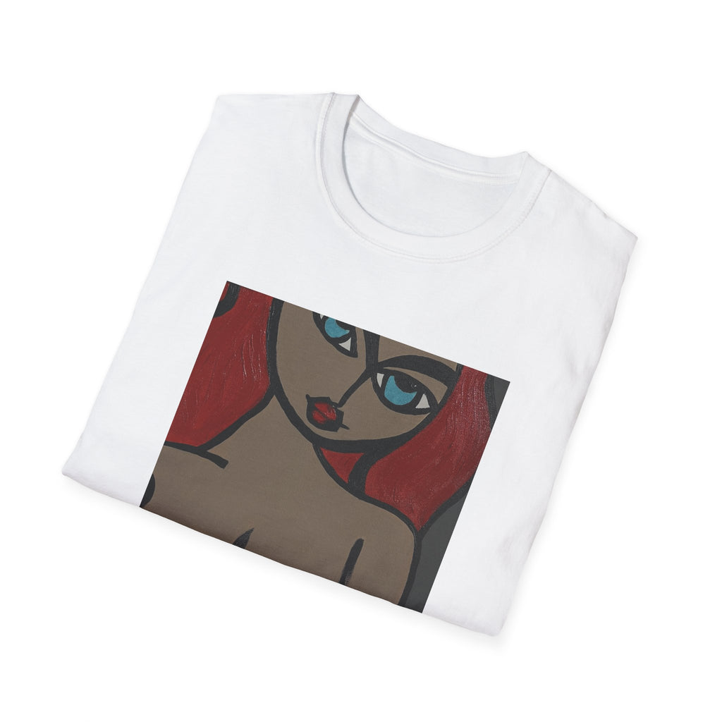 Nude Woman Painter Print T-Shirt | Artistic Figurative Illustration, Fine Art Tee, Tasteful Nude Portrait Print, Hand-Painted, Gallery Style