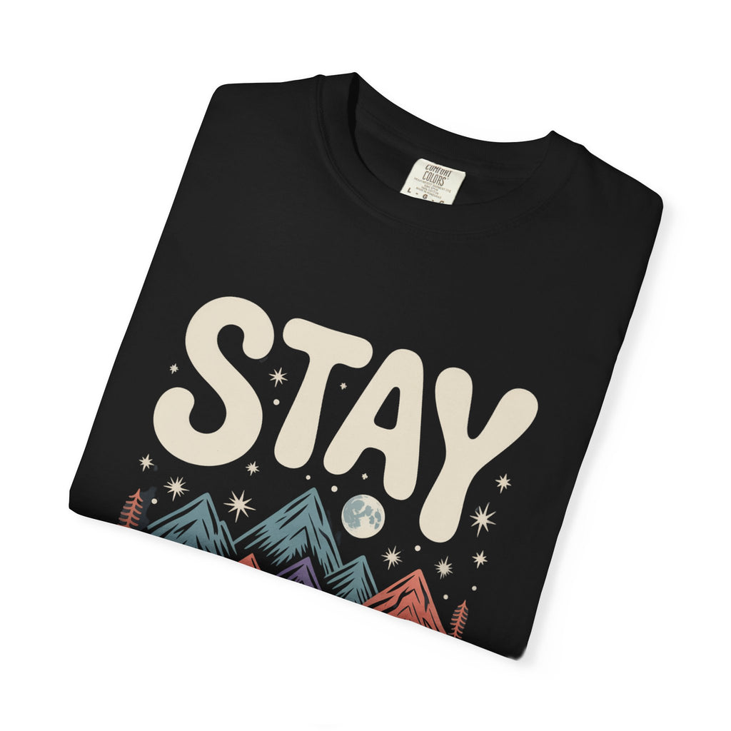 Stay Wild mountain design T-shirt | adventure typography tee