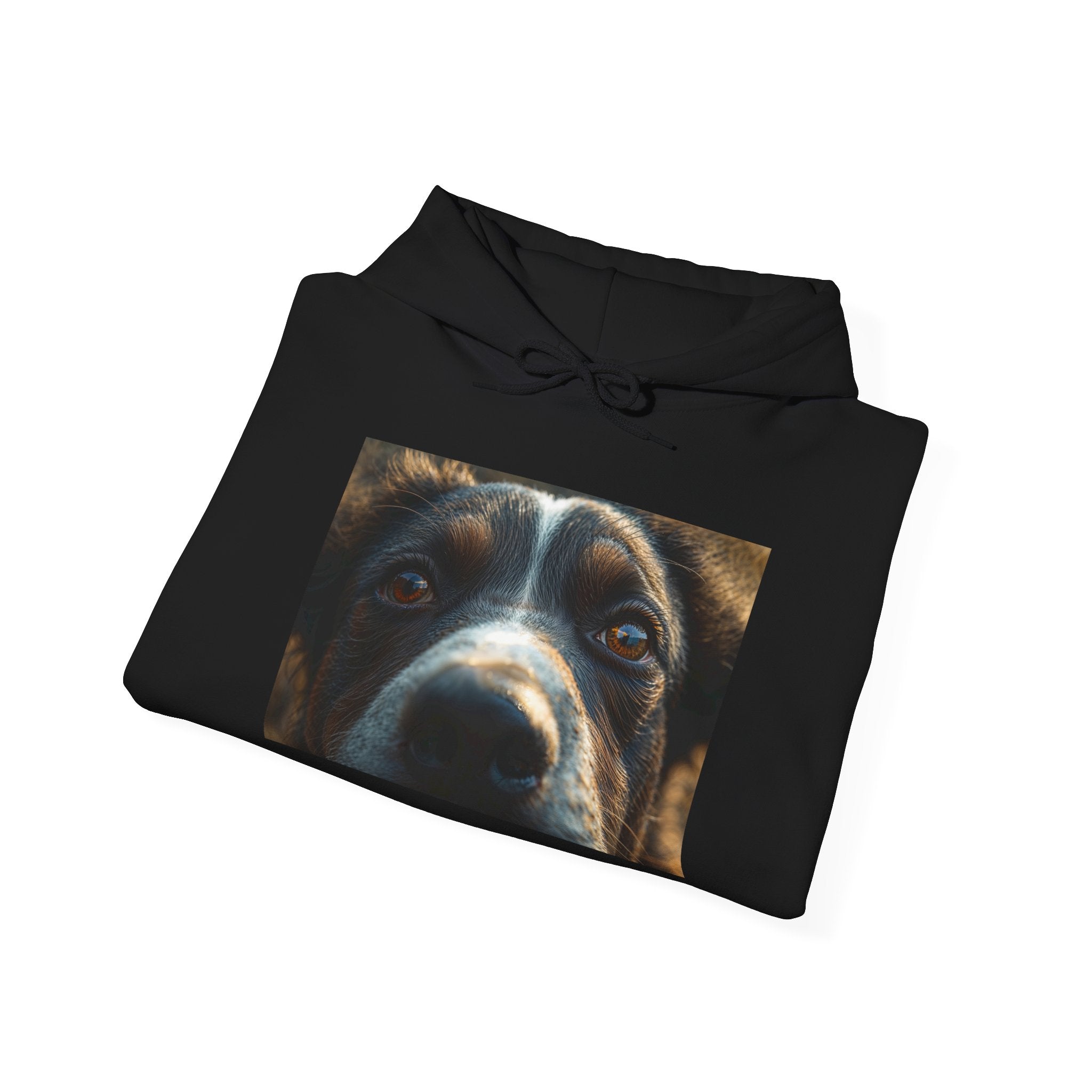 Sweat à capuche premium, portrait réaliste de chien, sweat à capuche en polaire de qualité galerie avec gros plan du visage d'un chien | Portrait mignon du nez d'un chiot