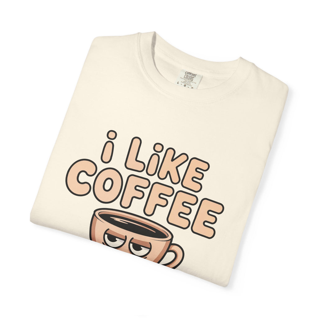 I Like Coffee More Than People T-Shirt, Funny Slogan Tee Inspirational Self Love Shirt Motivational Graphic Tee