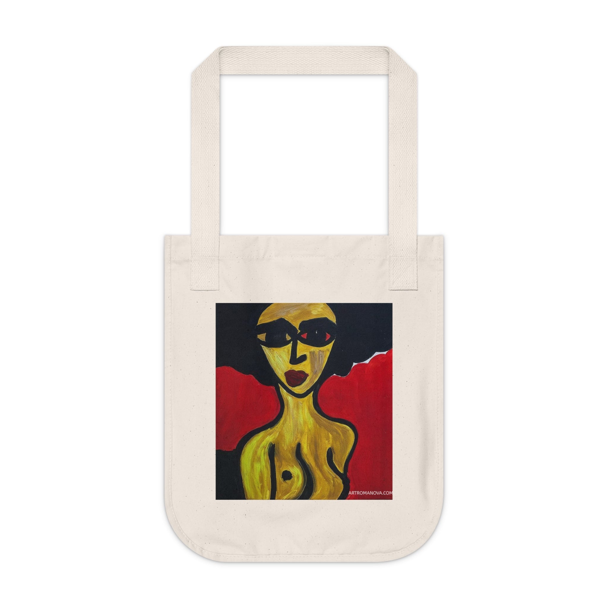 Sac fourre-tout abstrait | Sac fourre-tout en toile d'art moderne, fait main, en coton écologique