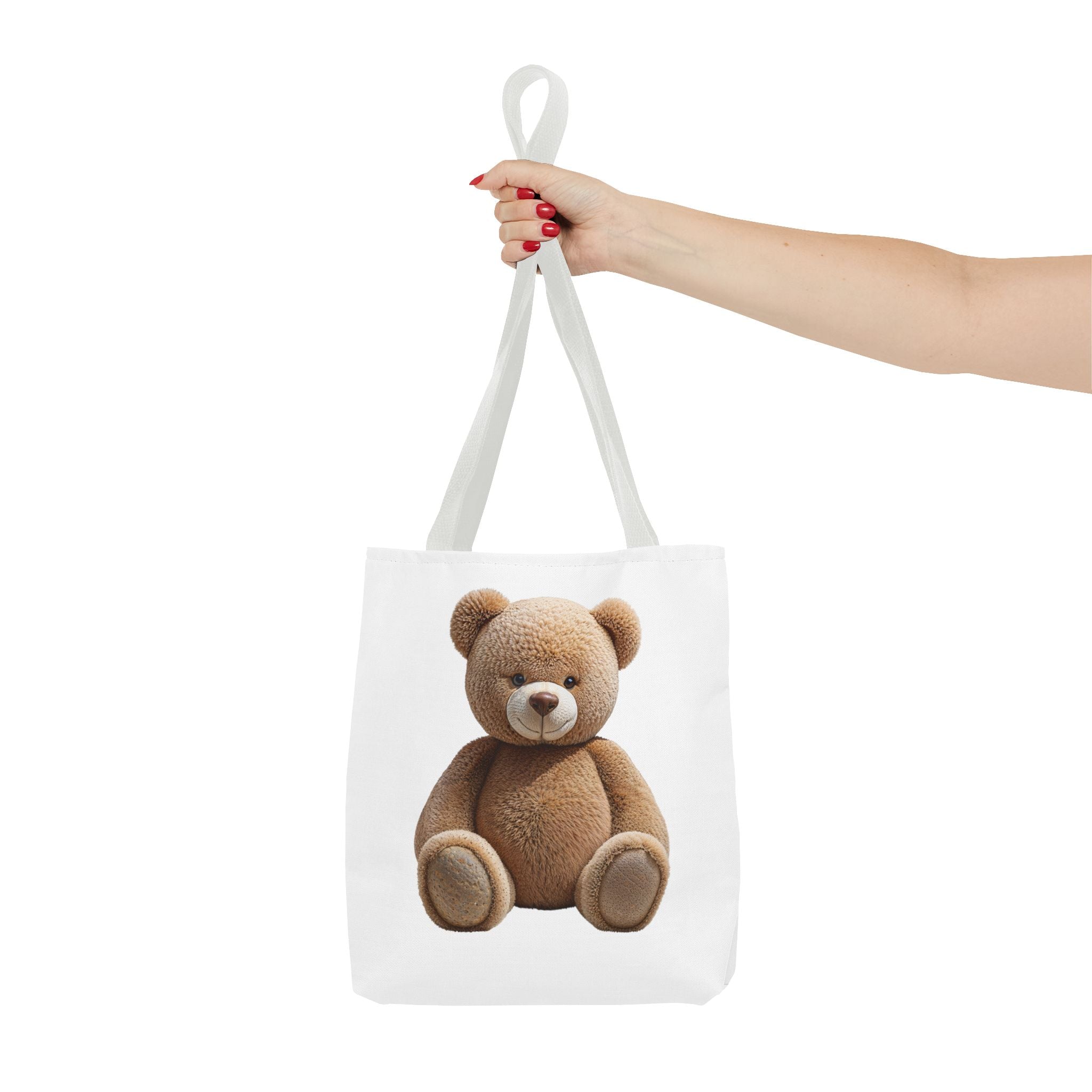 Sac fourre-tout mignon ours en peluche et chaton – Sac fourre-tout à imprimé animal mignon pour faire les courses et au quotidien