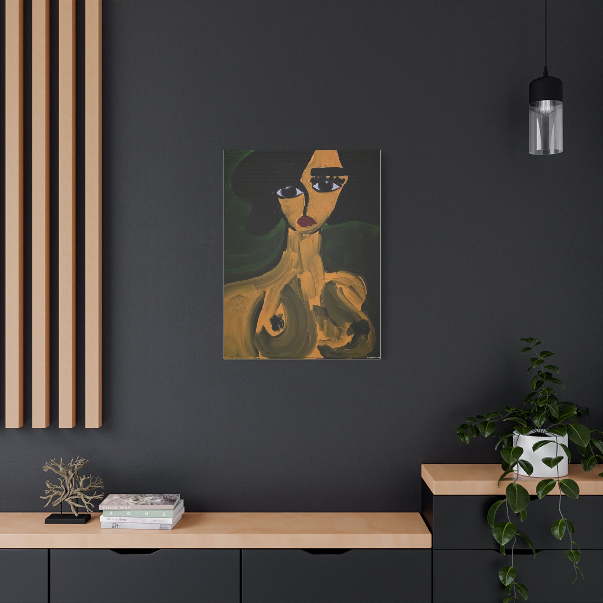 Toile de portrait abstrait | Art contemporain sur toile, art minimaliste