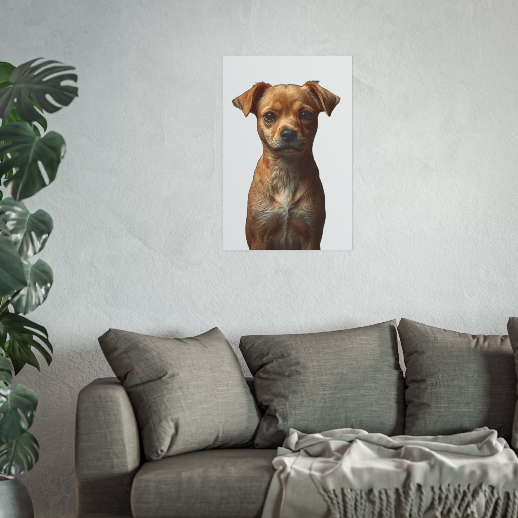 Puppy Portrait Poster | Dog Wall Art, dog lover poster