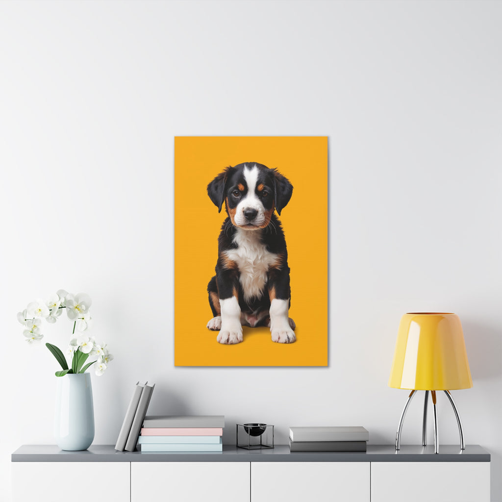 Bernese Mountain Dog Puppy Canvas, gift for dog lovers