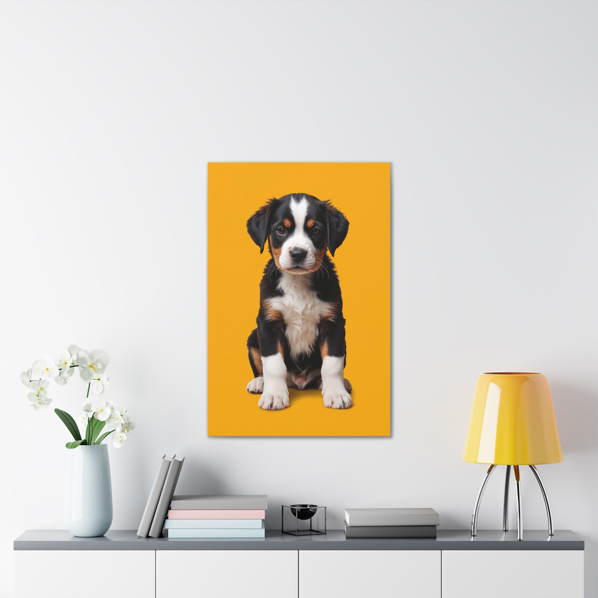 Bernese Mountain Dog Puppy Canvas, gift for dog lovers