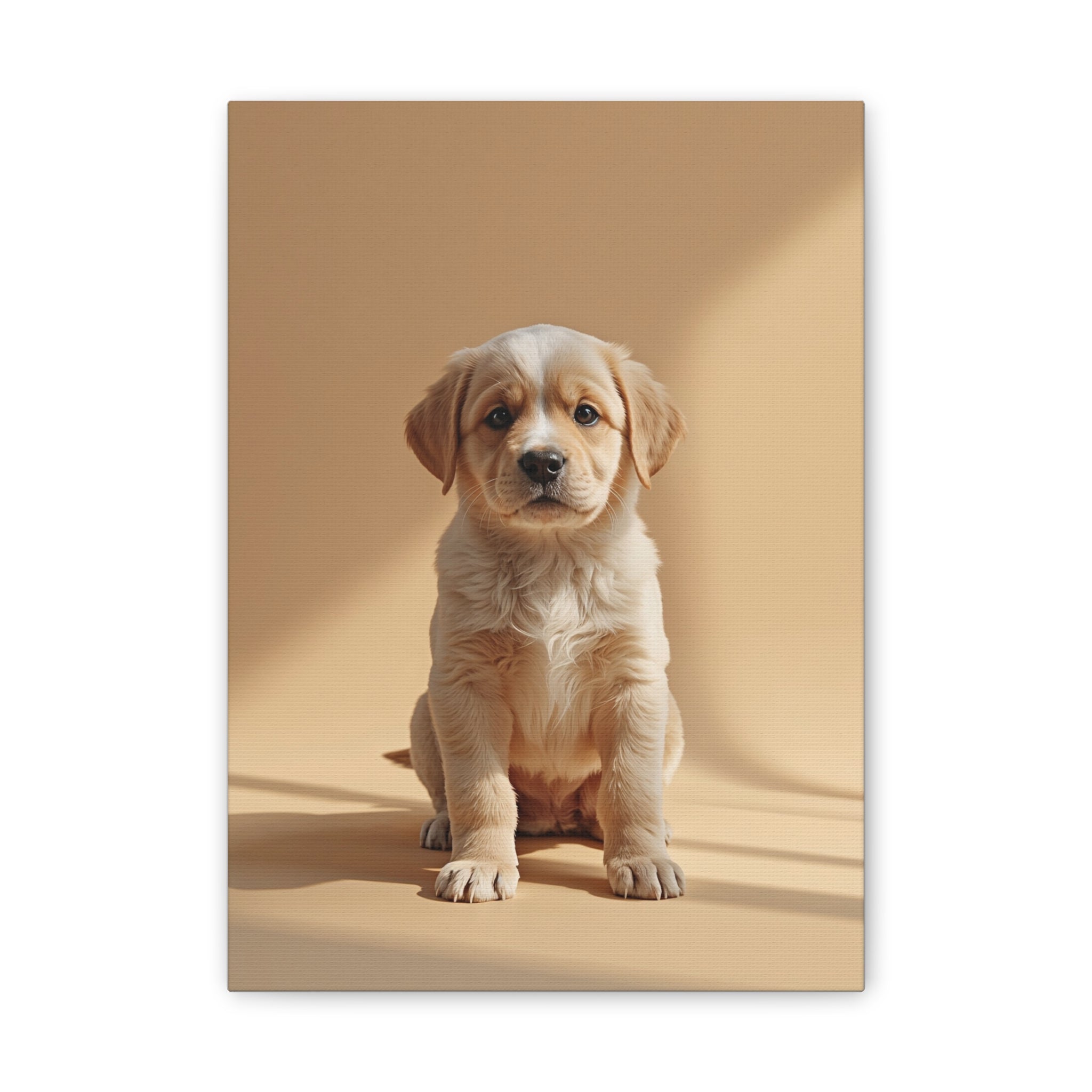 Golden Labrador Puppy Canvas, gift for dog lovers