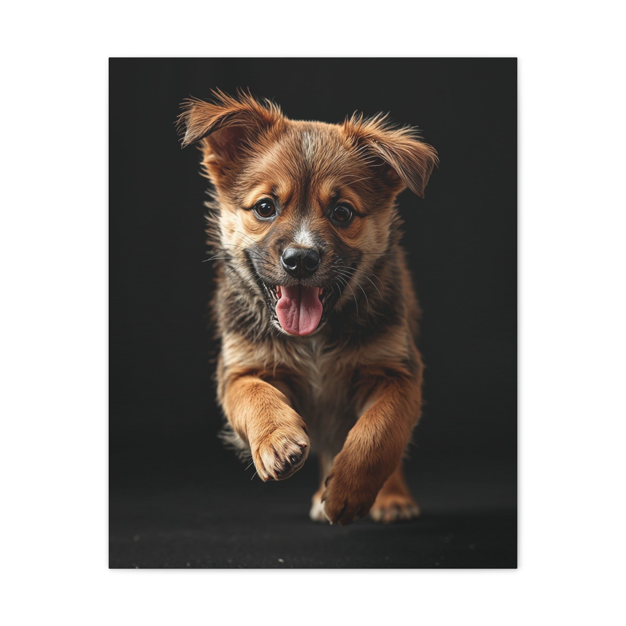 Running Puppy Canvas | Stretched Wall Art, gift for dog lovers