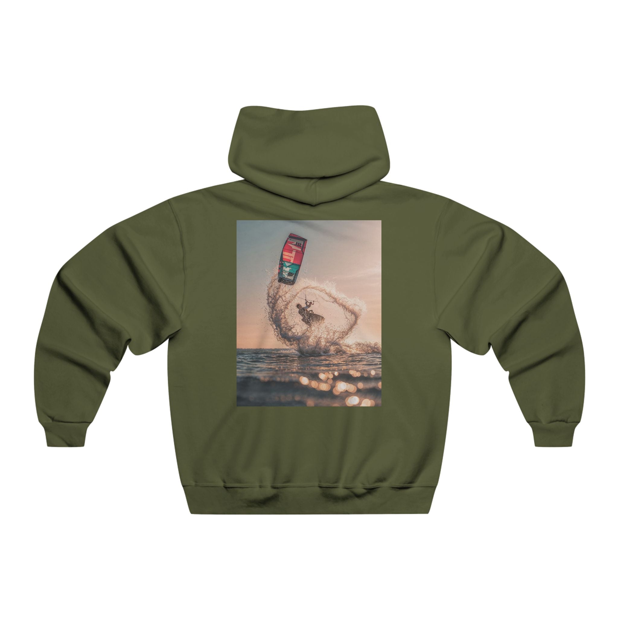 Sweat à capuche Kiteboarder Sunset | Action des vagues de kitesurf, Sweat-shirt de sports nautiques