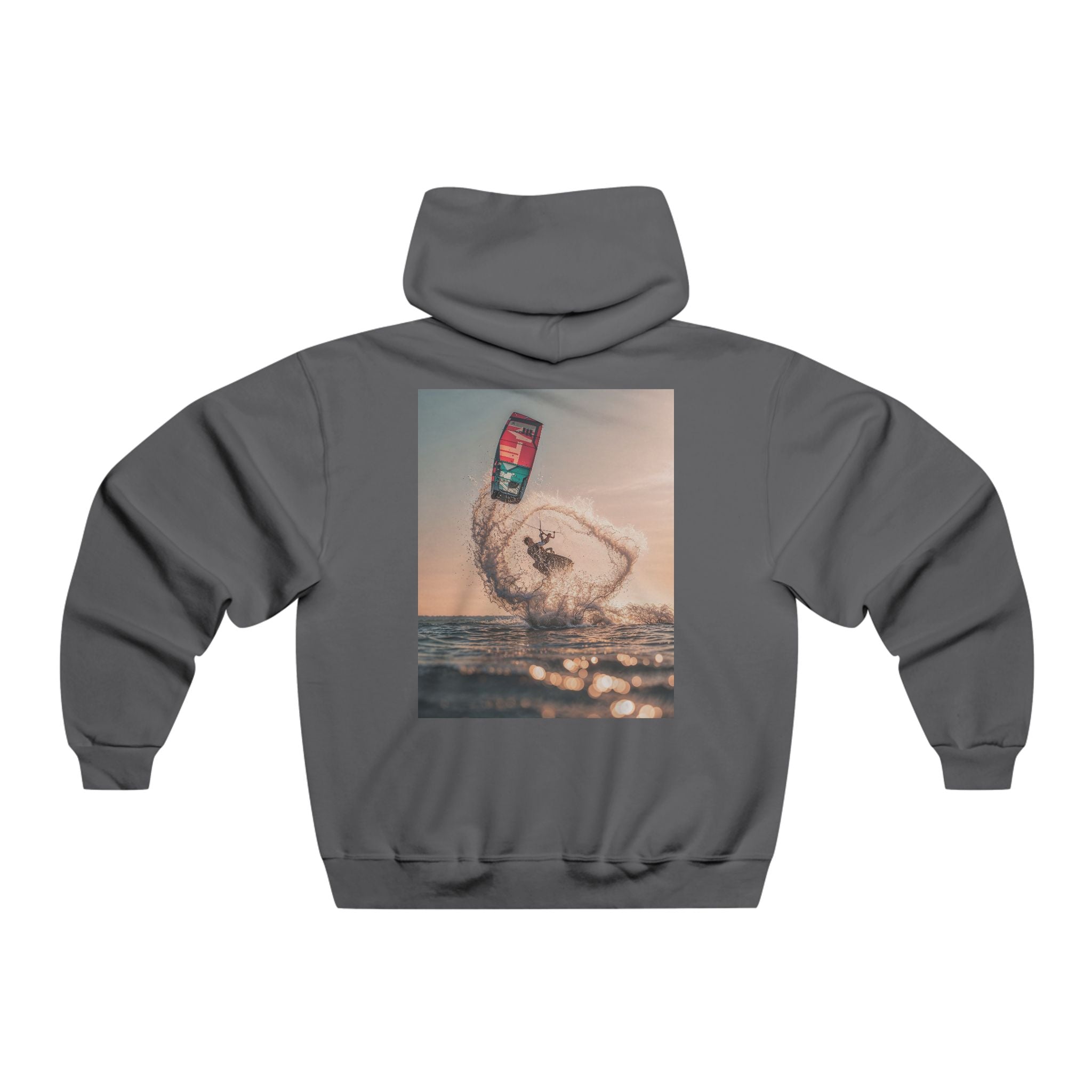 Sweat à capuche Kiteboarder Sunset | Action des vagues de kitesurf, Sweat-shirt de sports nautiques