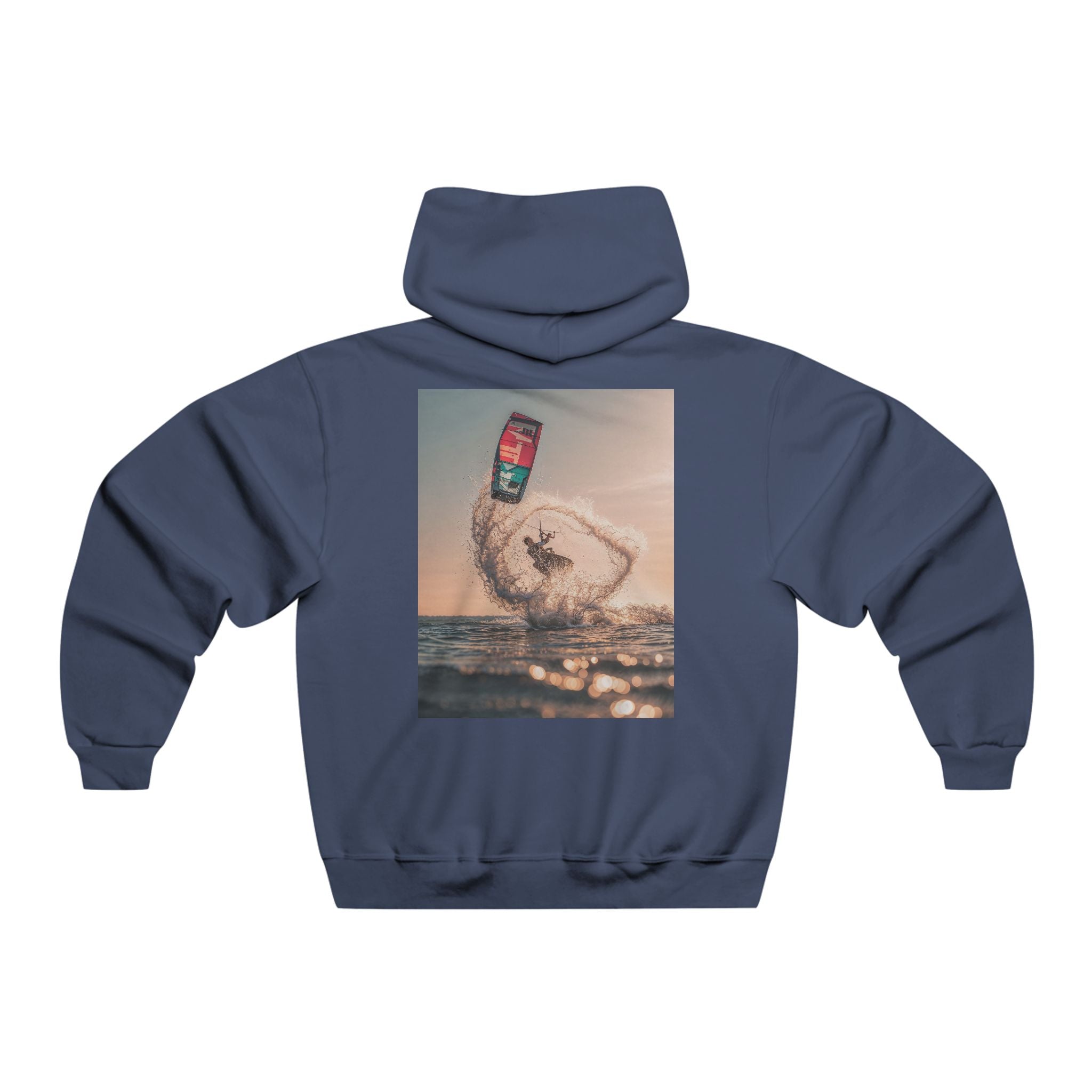 Sweat à capuche Kiteboarder Sunset | Action des vagues de kitesurf, Sweat-shirt de sports nautiques