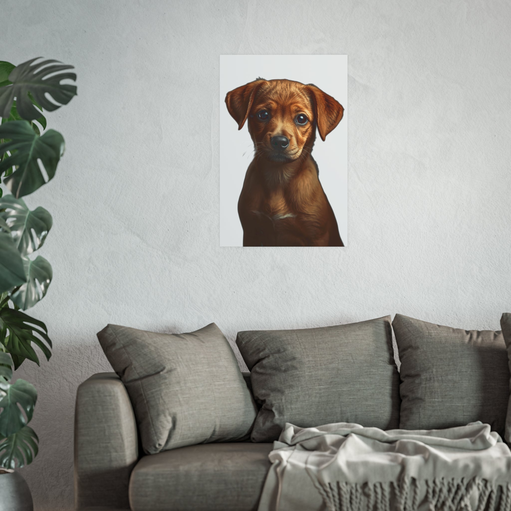 Puppy Portrait Poster | Satin Matte Dog Poster, animal lover poster