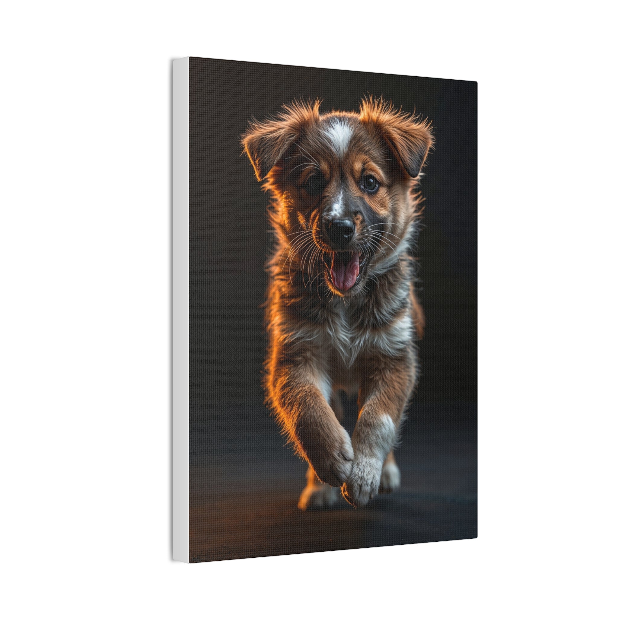Running Puppy Canvas, gift for dog lovers