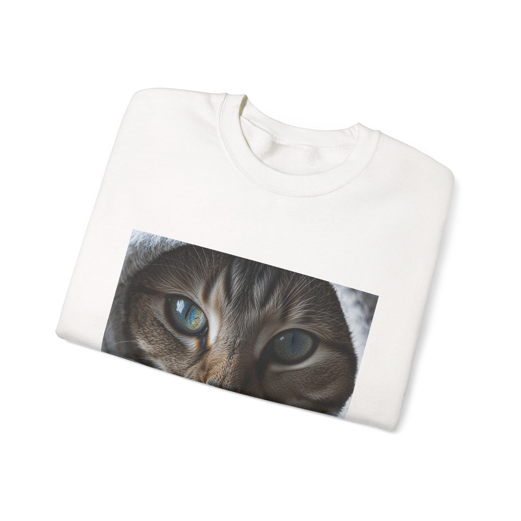 Sweat-shirt à motif chat tigré | Col rond confortable avec portrait de chat