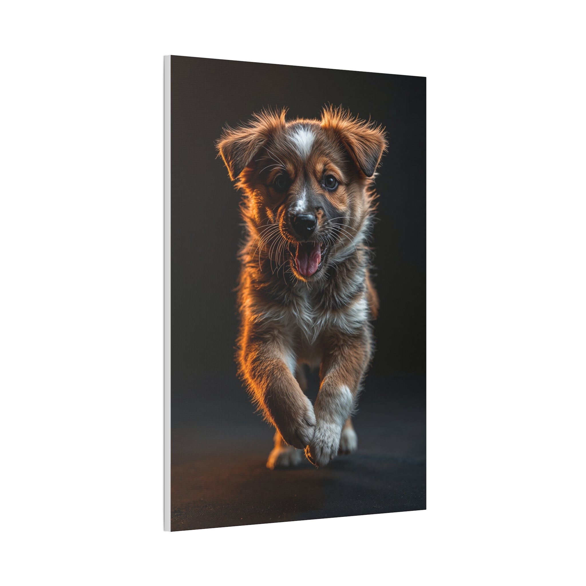 Running Puppy Canvas, gift for dog lovers