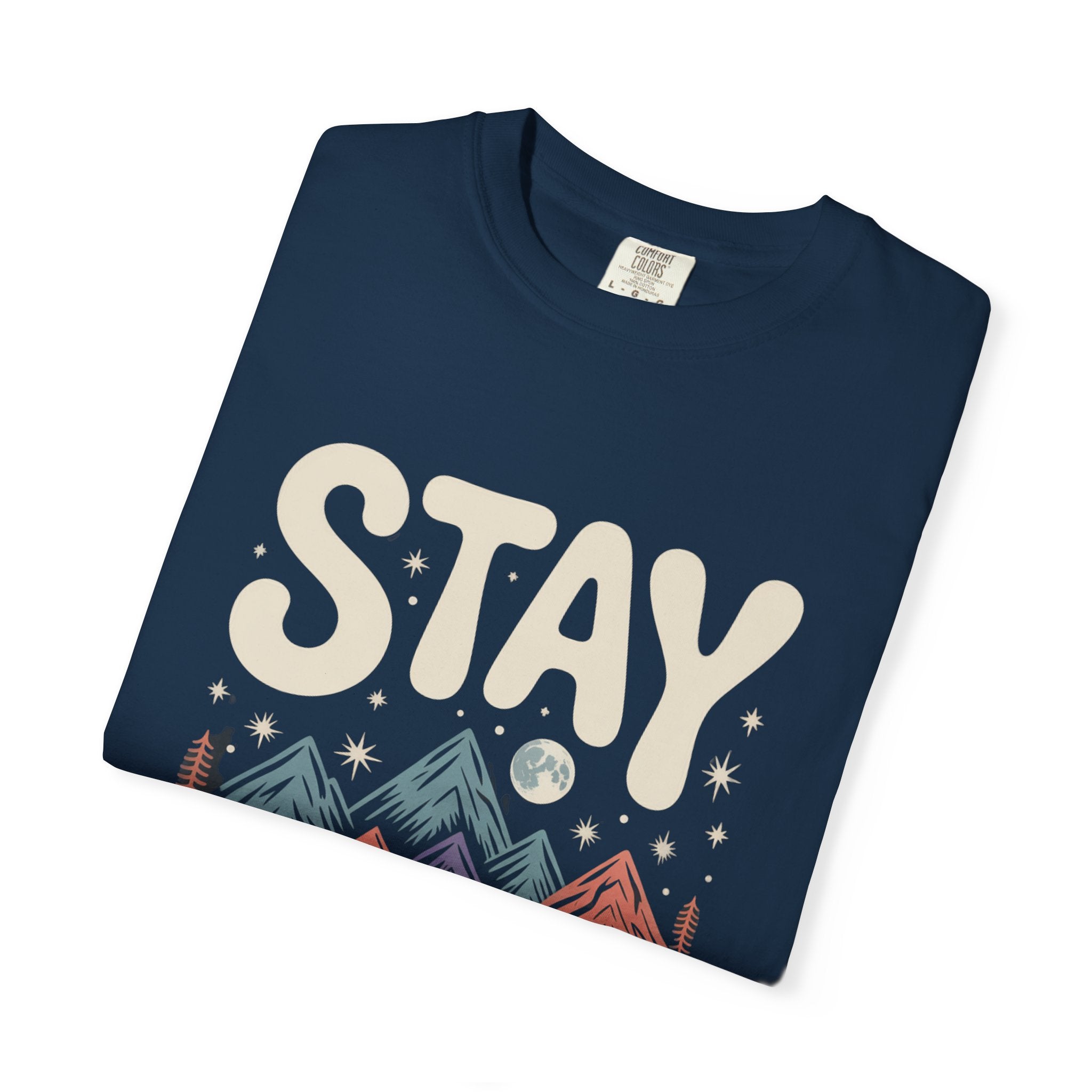 Stay Wild mountain design T-shirt | adventure typography tee