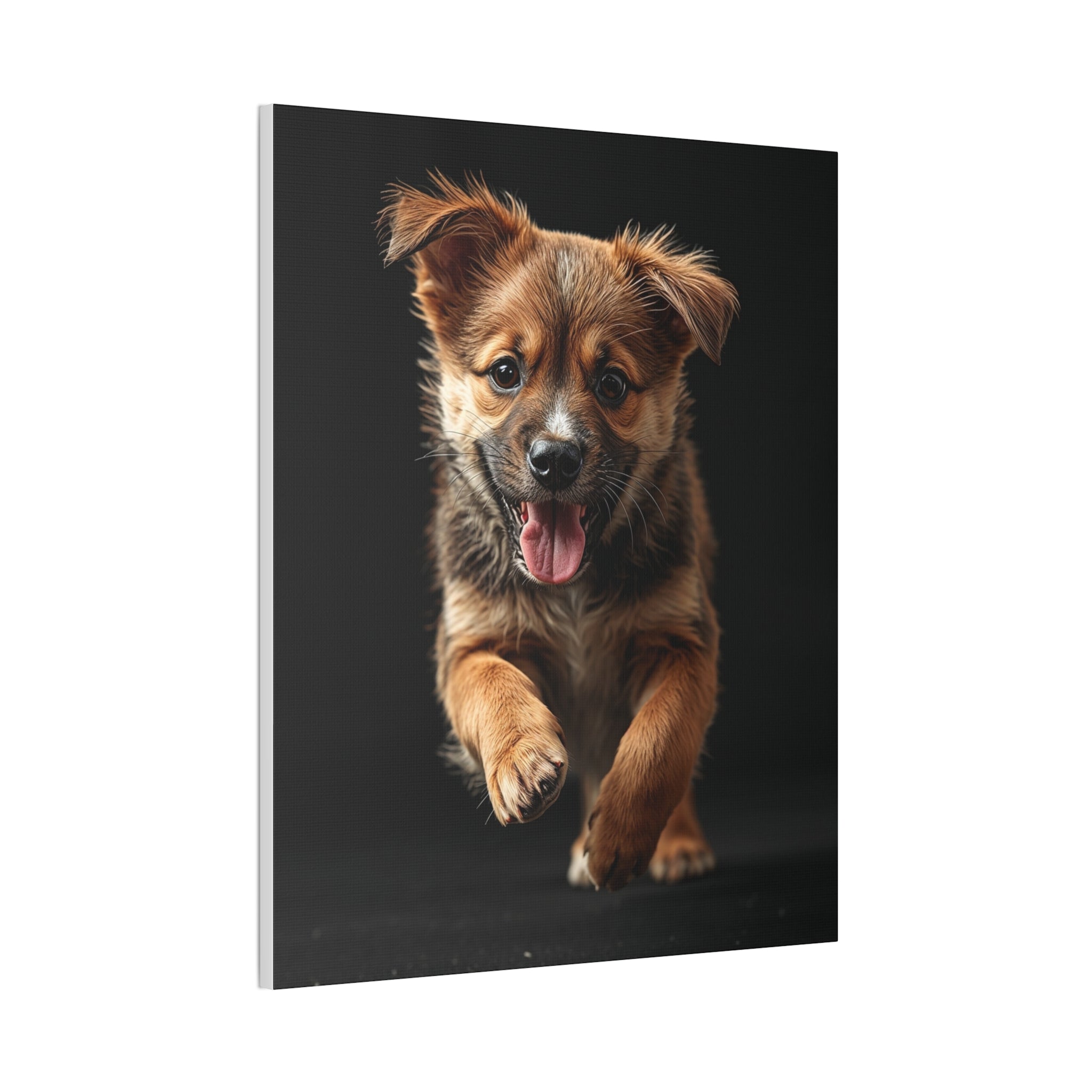 Running Puppy Canvas | Stretched Wall Art, gift for dog lovers