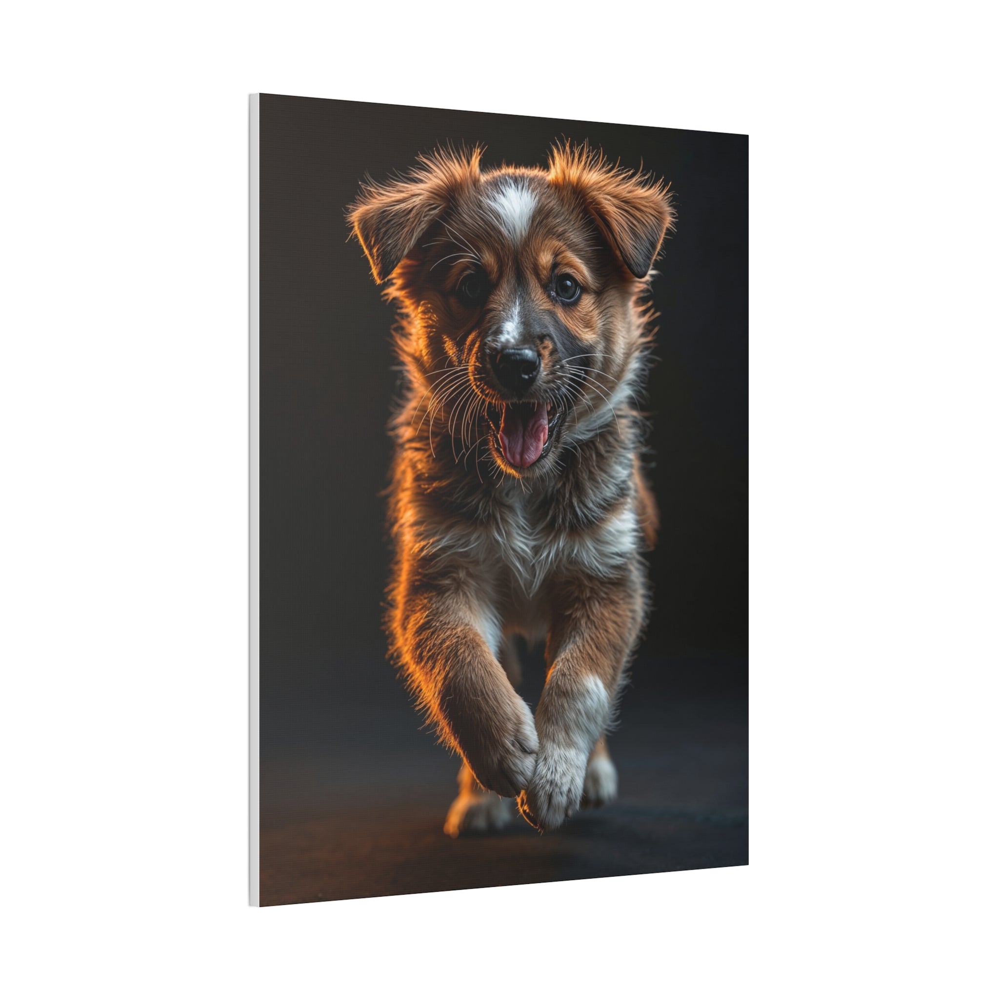 Running Puppy Canvas, gift for dog lovers