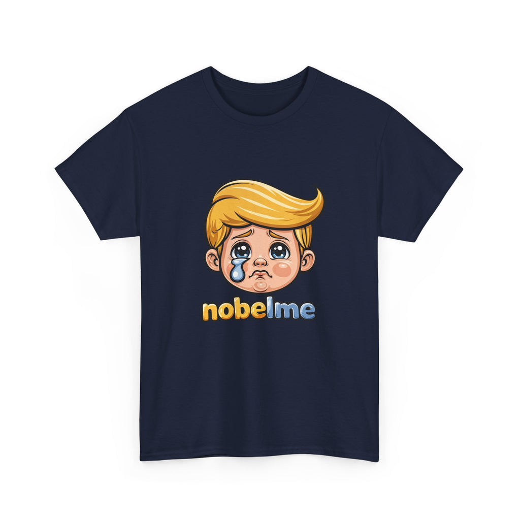 Cartoon Leader Tee, Satirical Political Pop Art, Funny Character Print Crying Blonde Cartoon Face T-Shirt