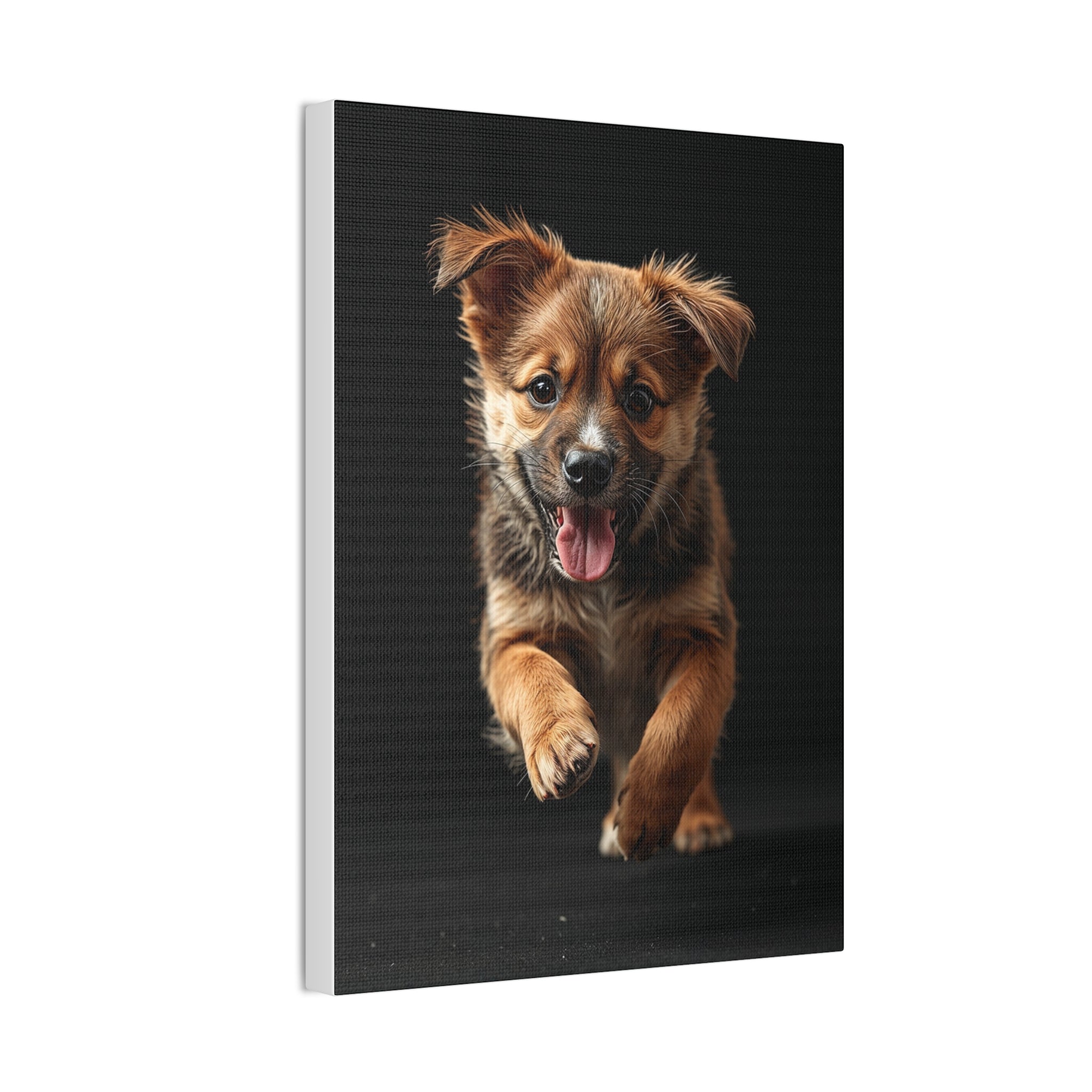 Running Puppy Canvas | Stretched Wall Art, gift for dog lovers