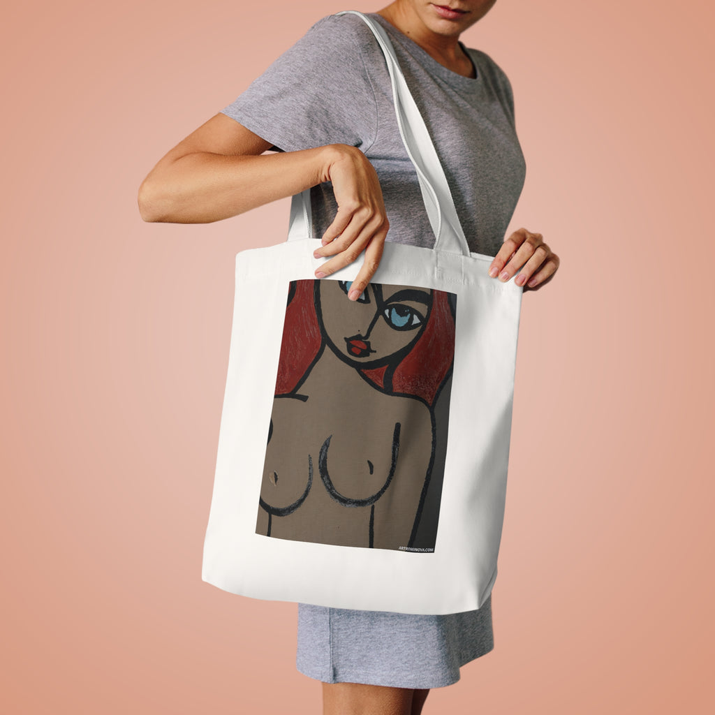 Abstract Art Tote Bag | Minimalism style Female Figure Cotton Tote