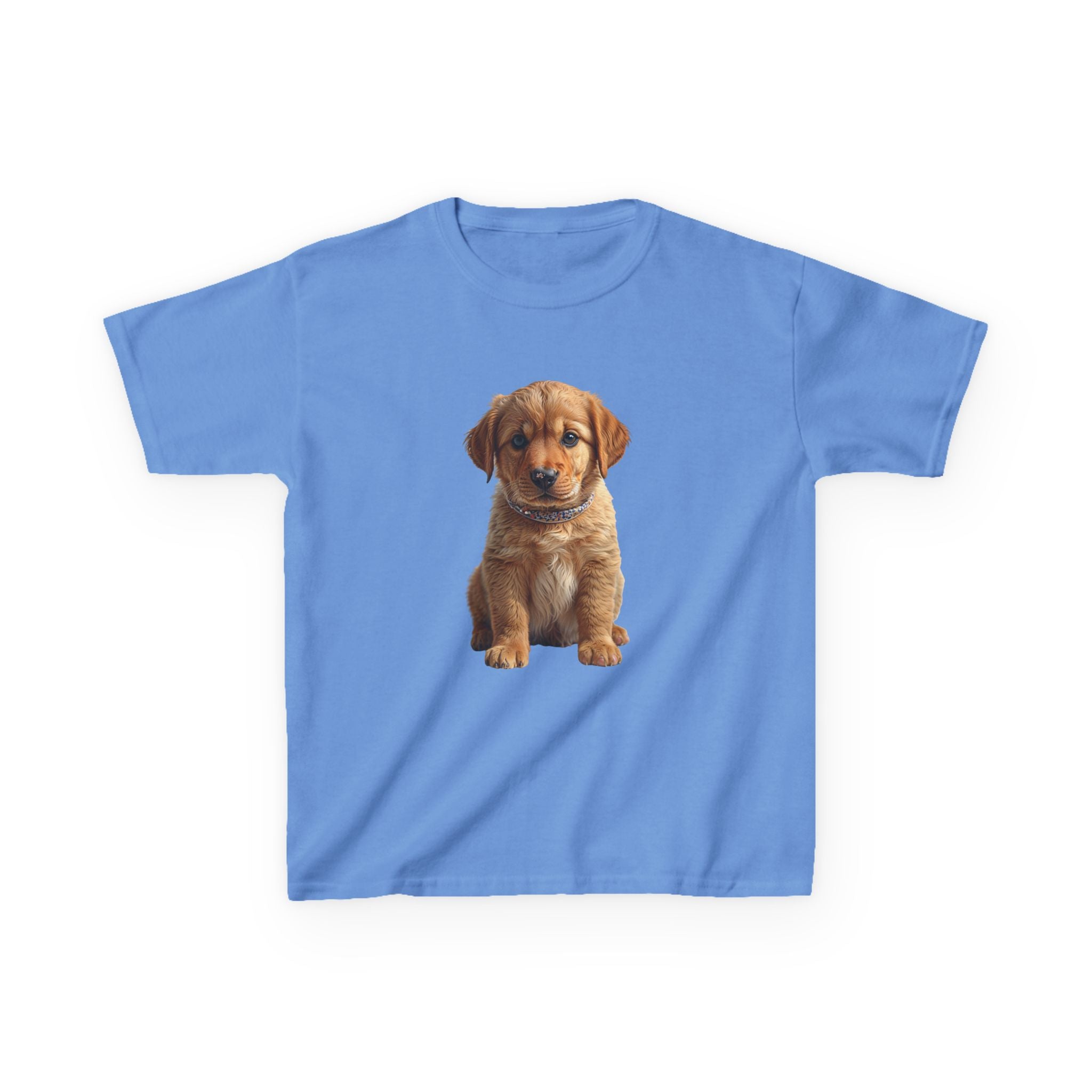 T-shirt enfant illustration chiot marron | T-shirt chien mignon, amoureux des animaux