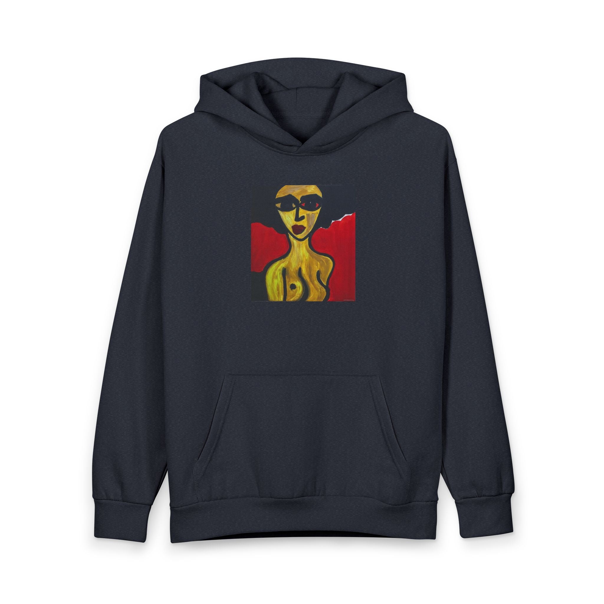 Original Art Printed Hoodie, Wearable Art Pullover, One-of-a-kind Art Hoodie, Contemporary Art