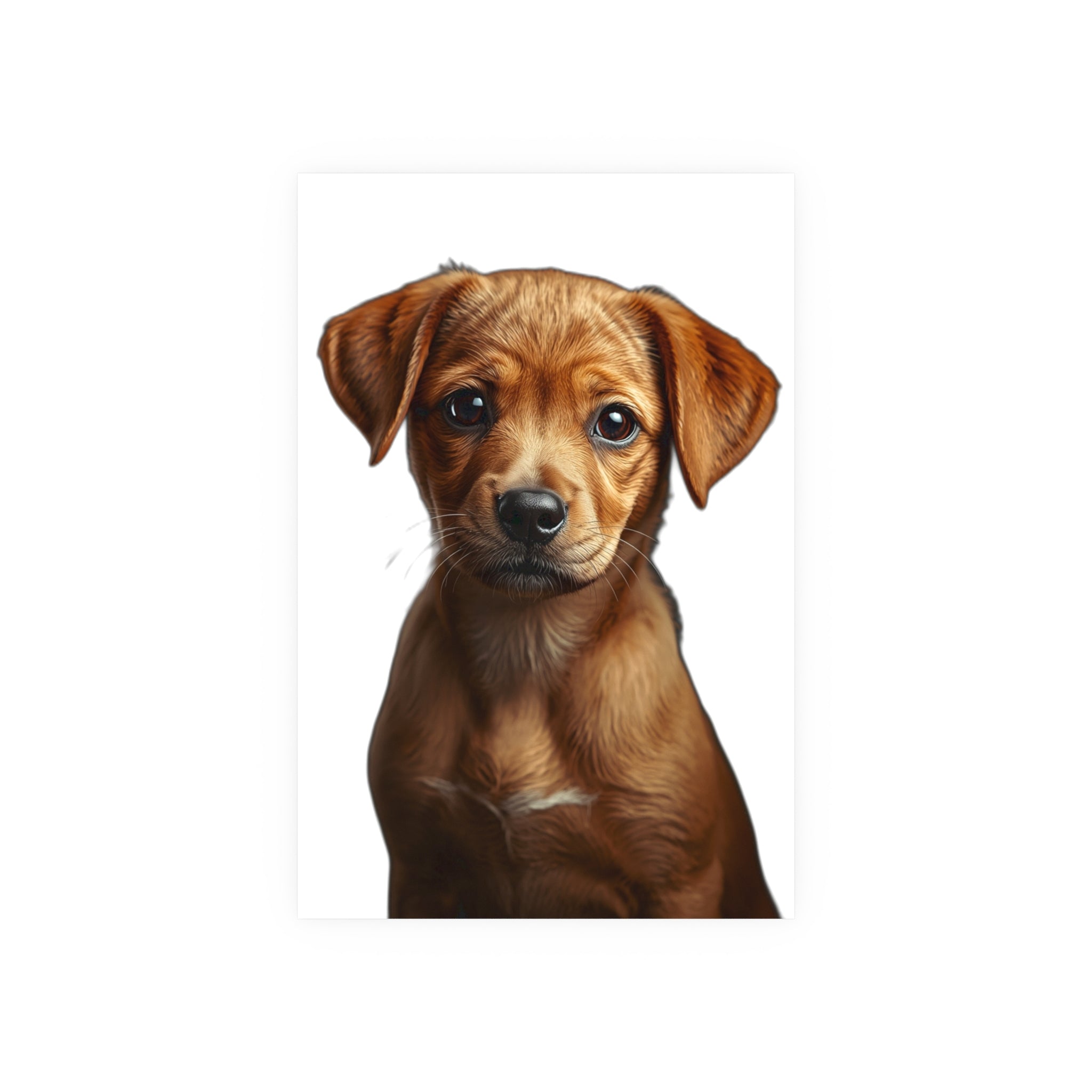 Puppy Portrait Poster | Satin Matte Dog Poster, animal lover poster